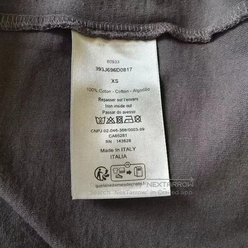 Dior Dior Men's Gray Back Logo Short Sleeve T. Size US XS / EU 42 / 0 - 4 Thumbnail