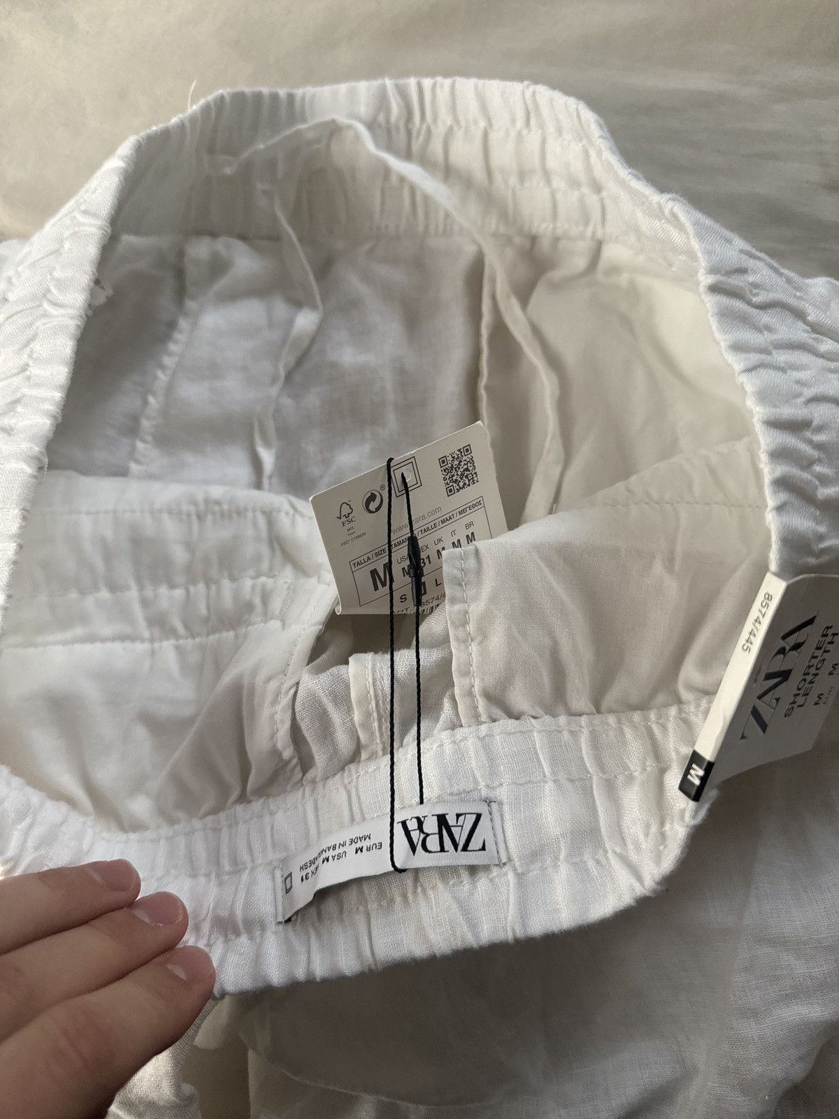 Zara White linen pants Size US 31 - 4 Thumbnail