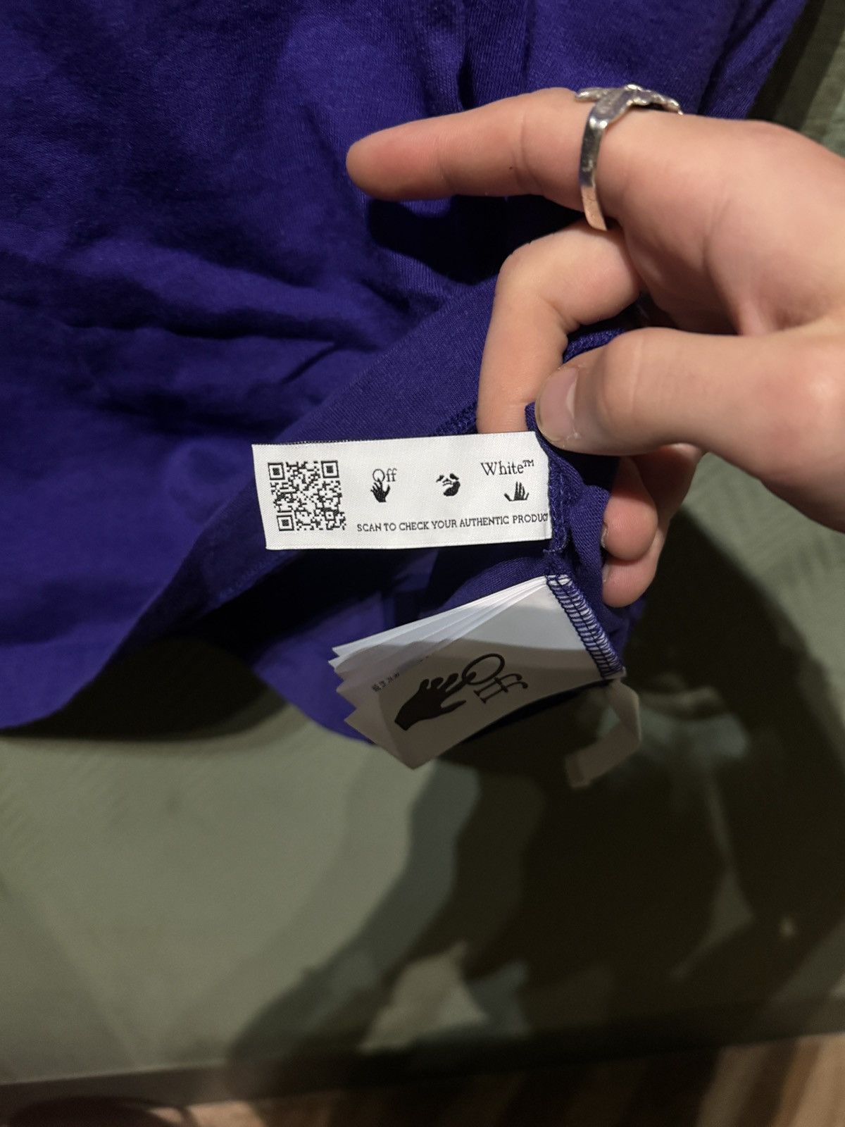 Off-White Purple and yellow off white T shirt Size US S / EU 44-46 / 1 - 3 Thumbnail