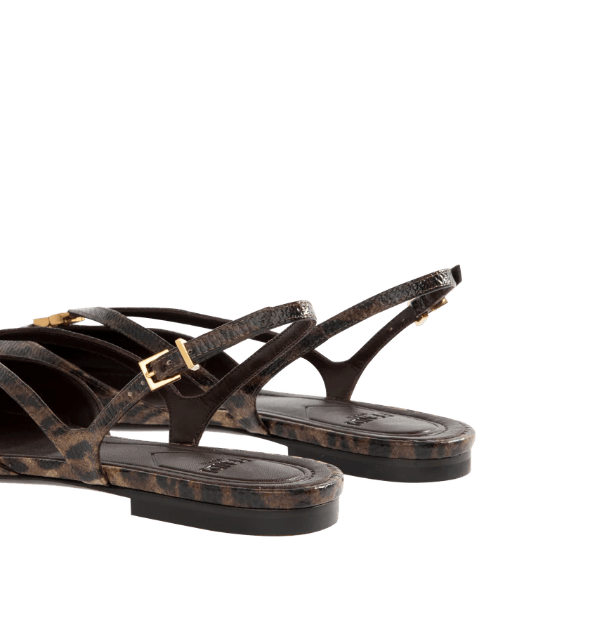 Fendi o1h1sh11225 Ffold Slingback in Beige Size US 7.5 / IT 37.5 - 4 Thumbnail