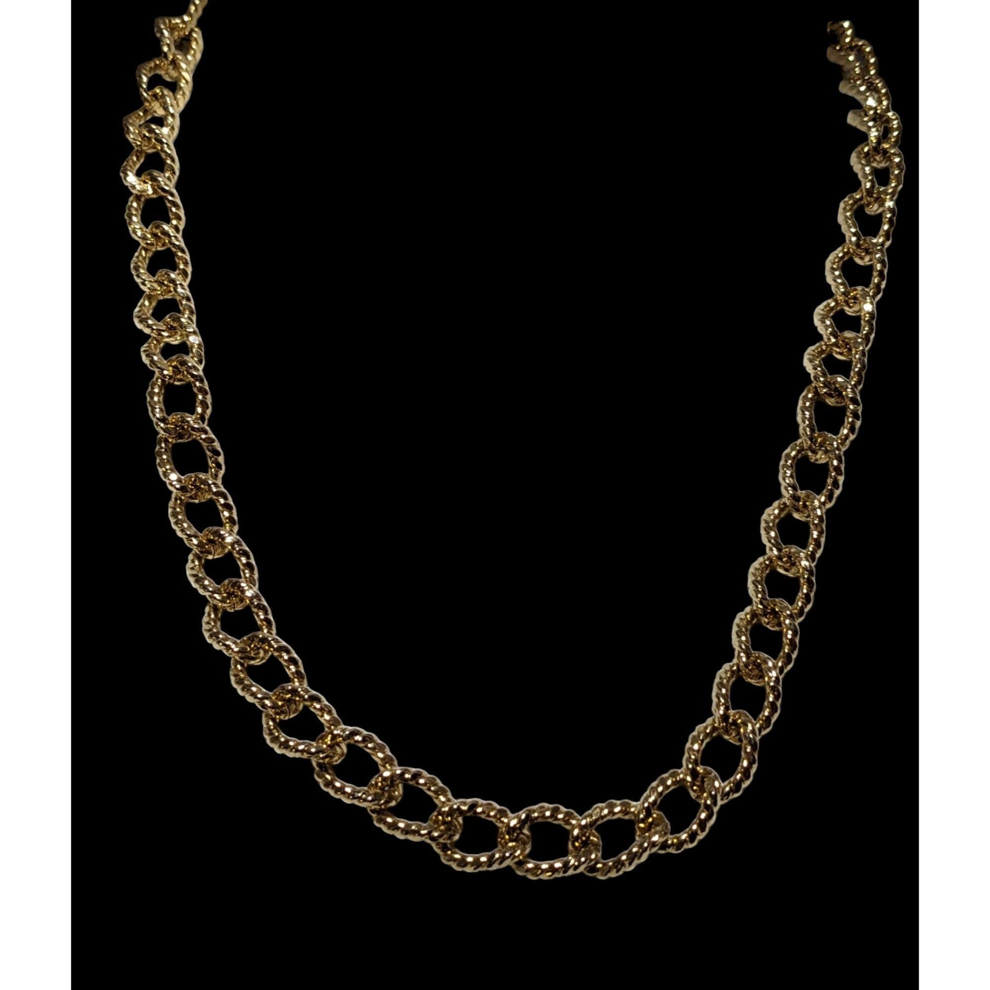 Other Bright Gold Textured Link Toggle Necklace Size ONE SIZE - 2 Thumbnail