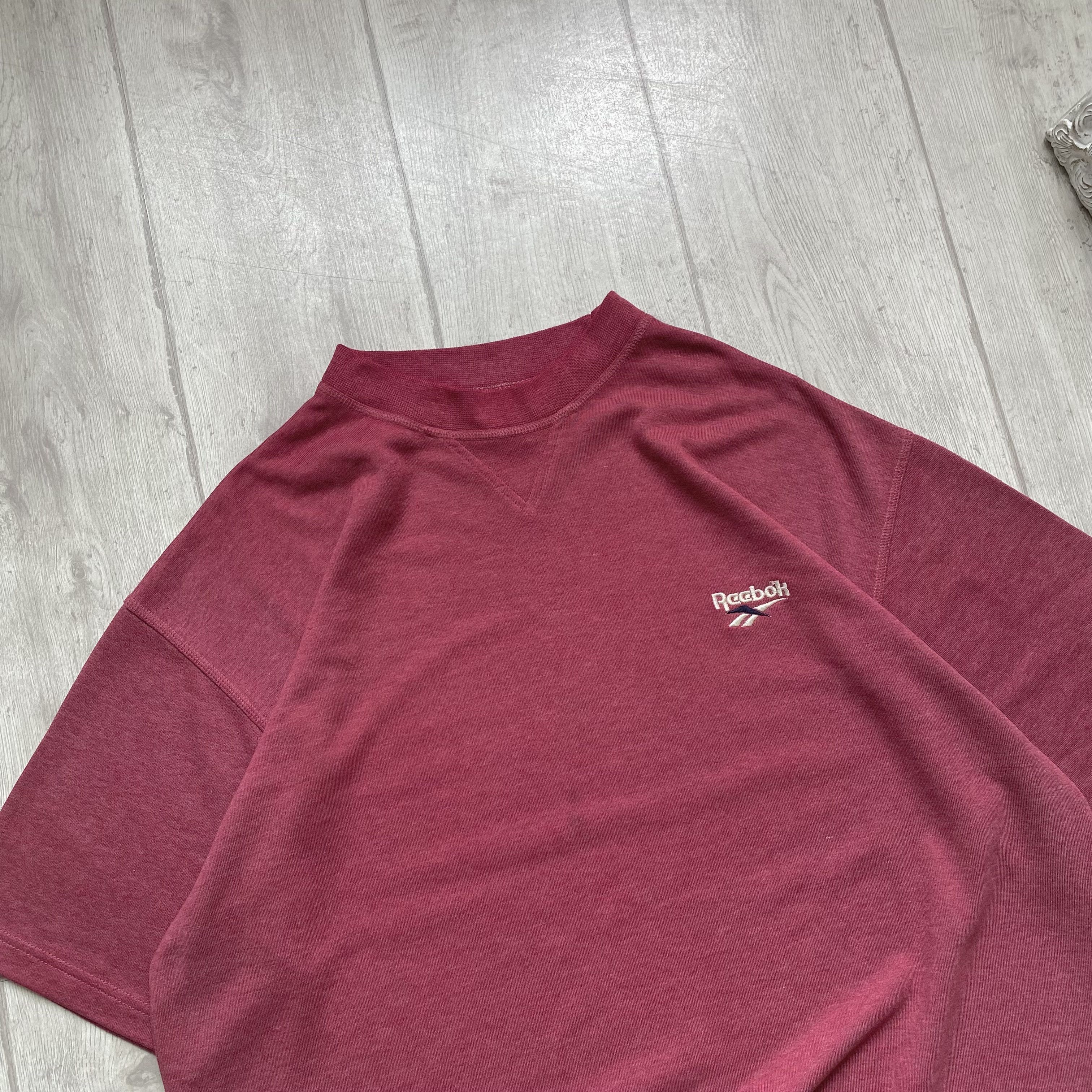 Reebok Vintage 80s Reebok heavy boxy tee sweat t-shirt Size US XL / EU 56 / 4 - 2 Thumbnail