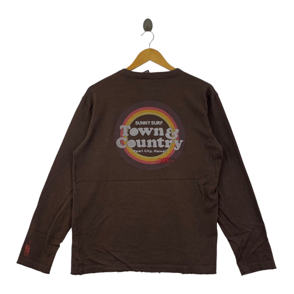Vintage Vintage TOWN COUNTRY HAWAII Surf Henley Tee Shirt Top Size US L / EU 52-54 / 3 - 4 Thumbnail