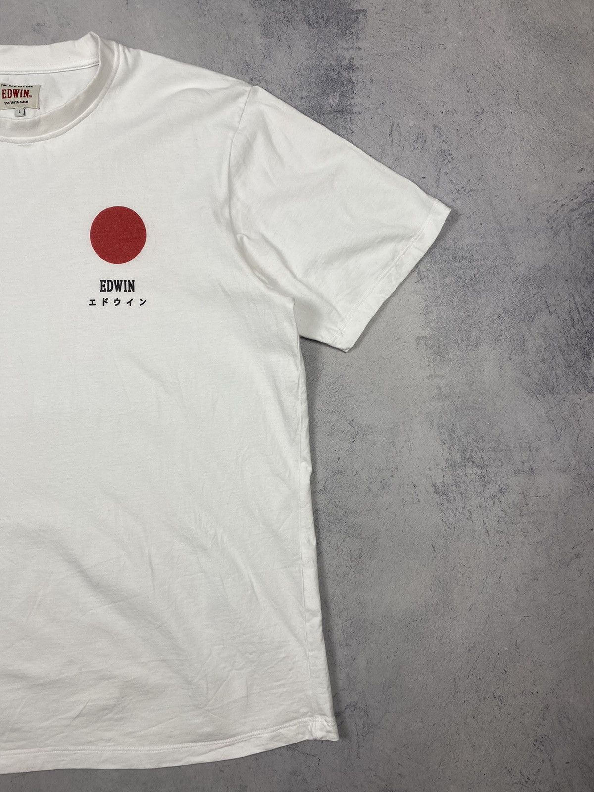 Edwin Edwin Japanese Band Whit Cotton T Shirt Size L Size US L / EU 52-54 / 3 - 3 Thumbnail