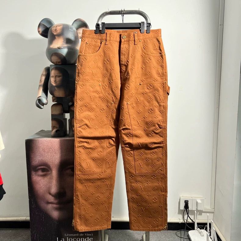 Louis Vuitton Louis Vuitton Khaki Logo Jeans New Arrival-yf Size US 32 / EU 48 - 4 Thumbnail