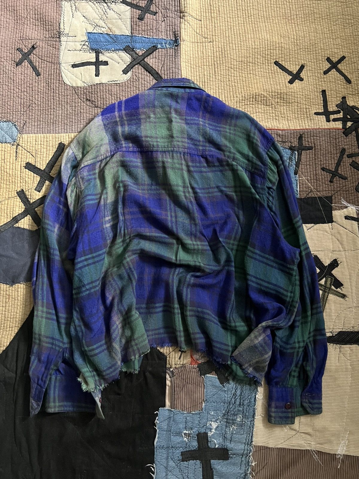 Flannel 100% Rayon Vintage Boro Flannel Shirt Distressed Kapital Size US M / EU 48-50 / 2 - 6 Thumbnail