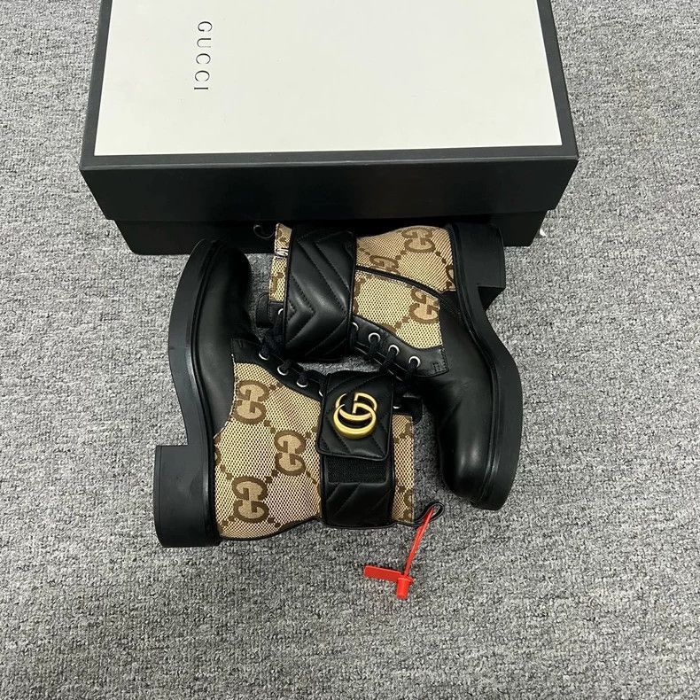 Gucci Gucci Marmont Logo Print Short Boots-2506 Size US 5 / IT 35 - 2 Thumbnail