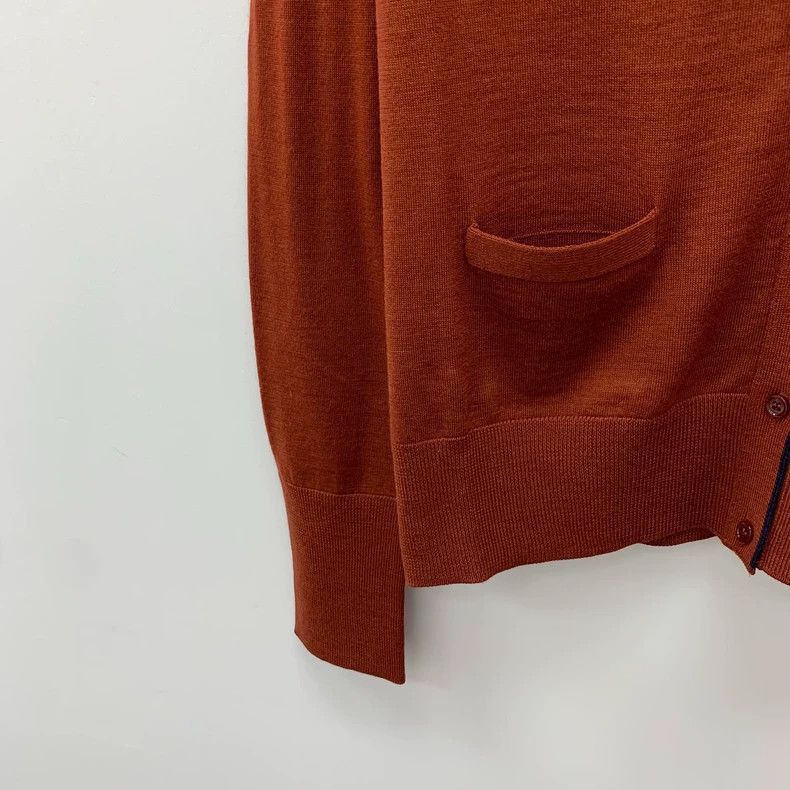 Loro Piana Loro Piana Brown V-Neck Cardigan Sweater- Size US M / EU 48-50 / 2 - 4 Thumbnail