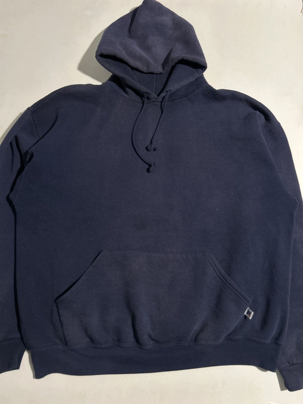 Russell Athletic Vintage 1990s Hoodie Russell Navy Blue Size US XL / EU 56 / 4 - 2 Thumbnail