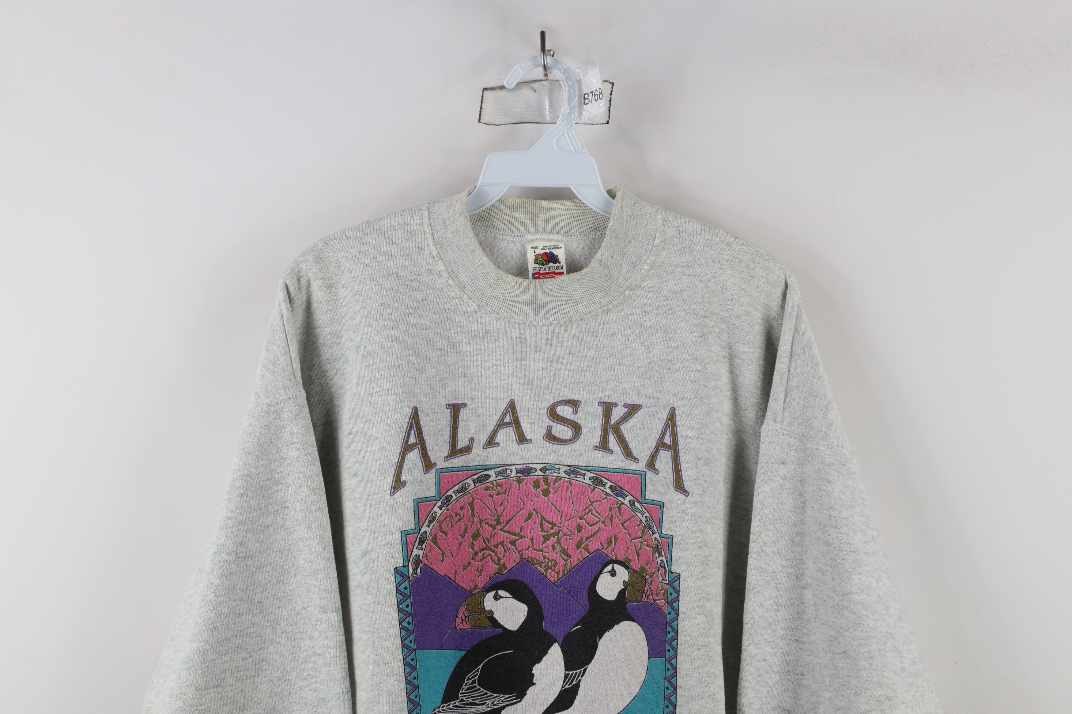 Vintage Vintage 90s Streetwear Puffins Crewneck Sweatshirt USA Size L / US 10 / IT 46 - 2 Thumbnail