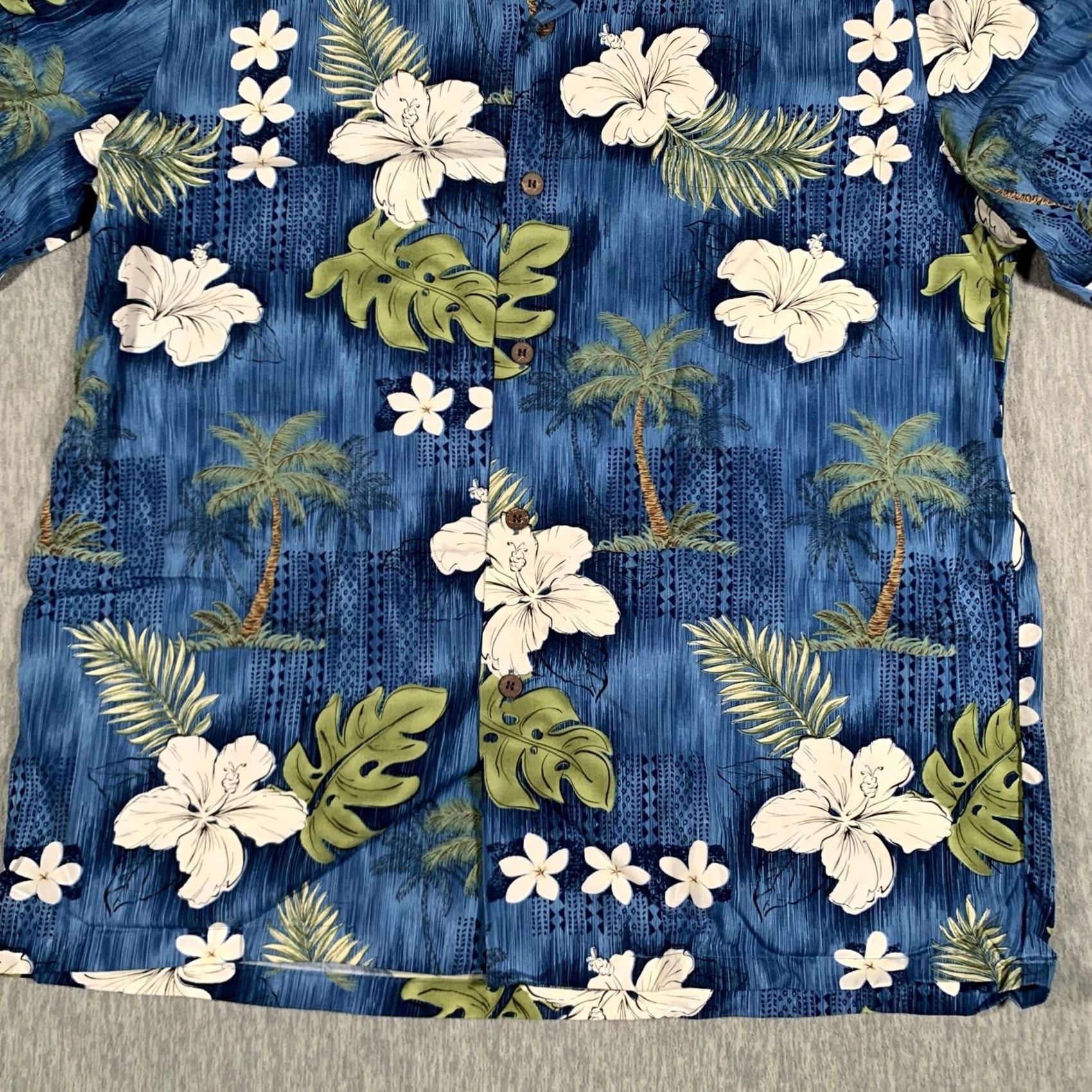 ALOHAS Bishop St Shirt Mens Large Blue Hawaiian Tropical Aloha Rayon Made Hawaii Size US L / EU 52-54 / 3 - 3 Thumbnail