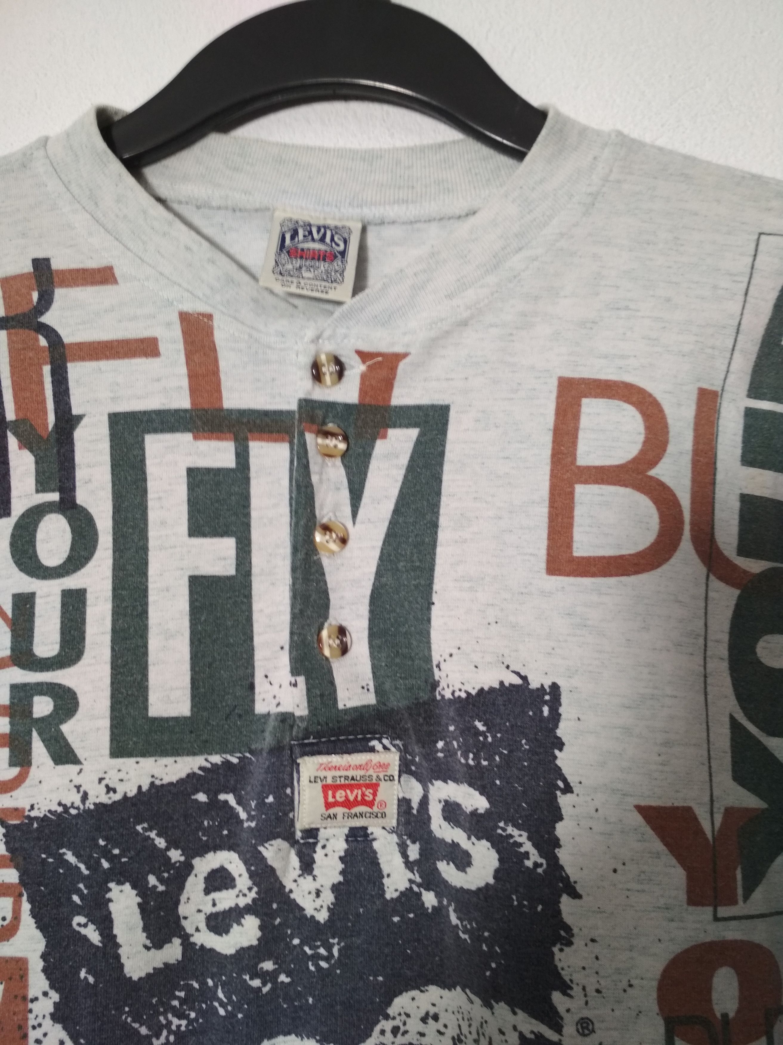 Levi's Vintage Clothing × Vintage Vintage 90s Levis 501 Made in USA t-shirt tee Size US M / EU 48-50 / 2 - 4 Thumbnail