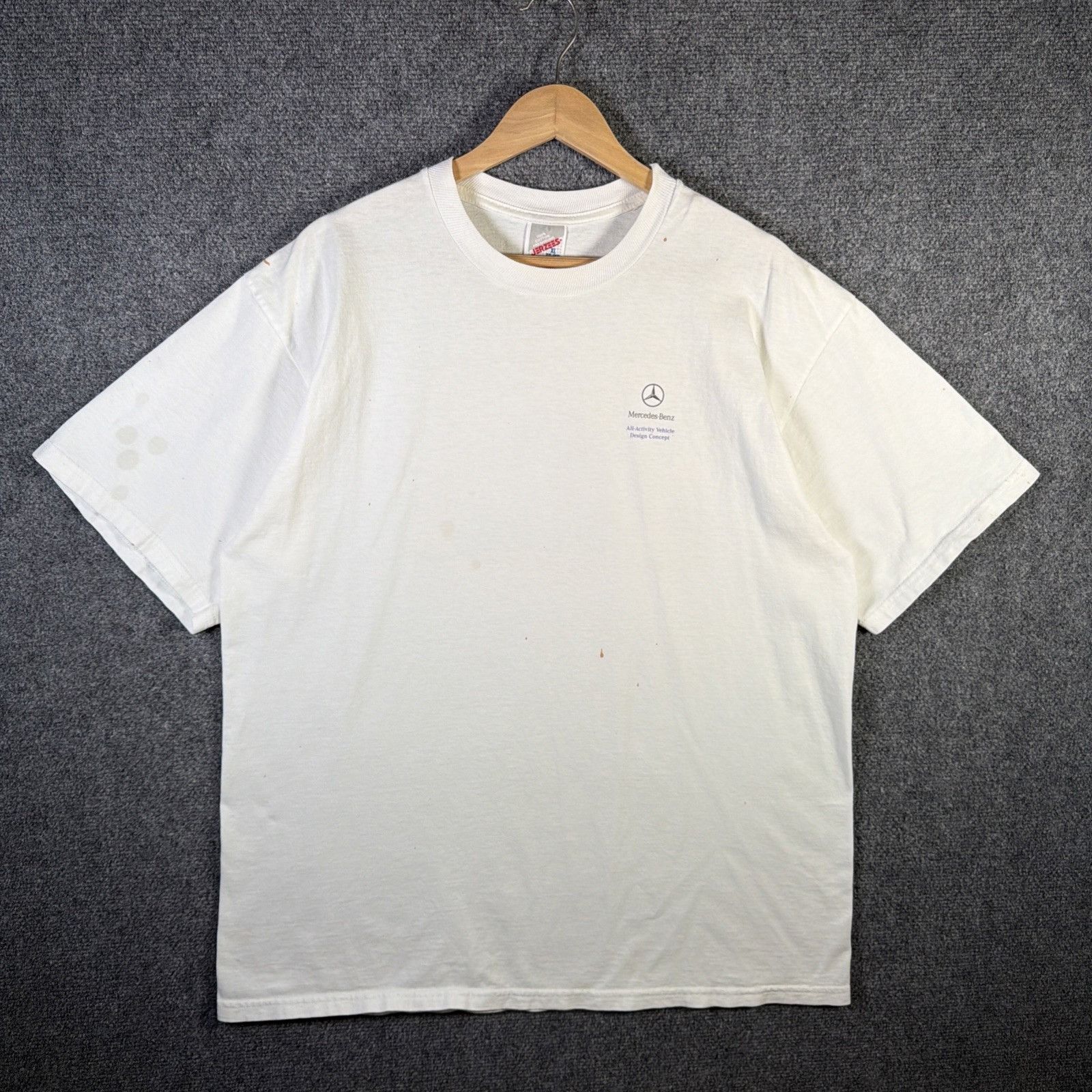 Mercedes-Benz Vintage Mercedes Benz Shirt Mens XL White 90s Offroad Car Size US XL / EU 56 / 4 - 2 Thumbnail