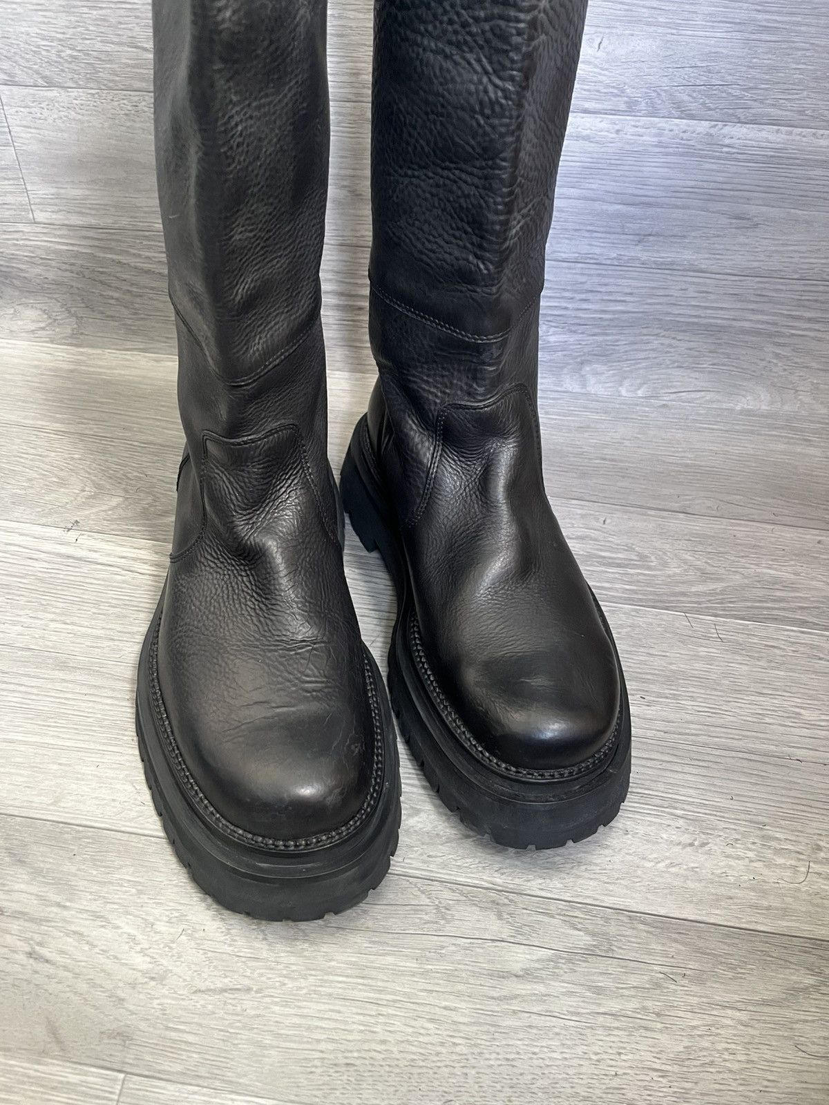 AMI Ami combat chunky leather boots ,balenciagademeulemeester Size US 11 / EU 44 - 7 Thumbnail