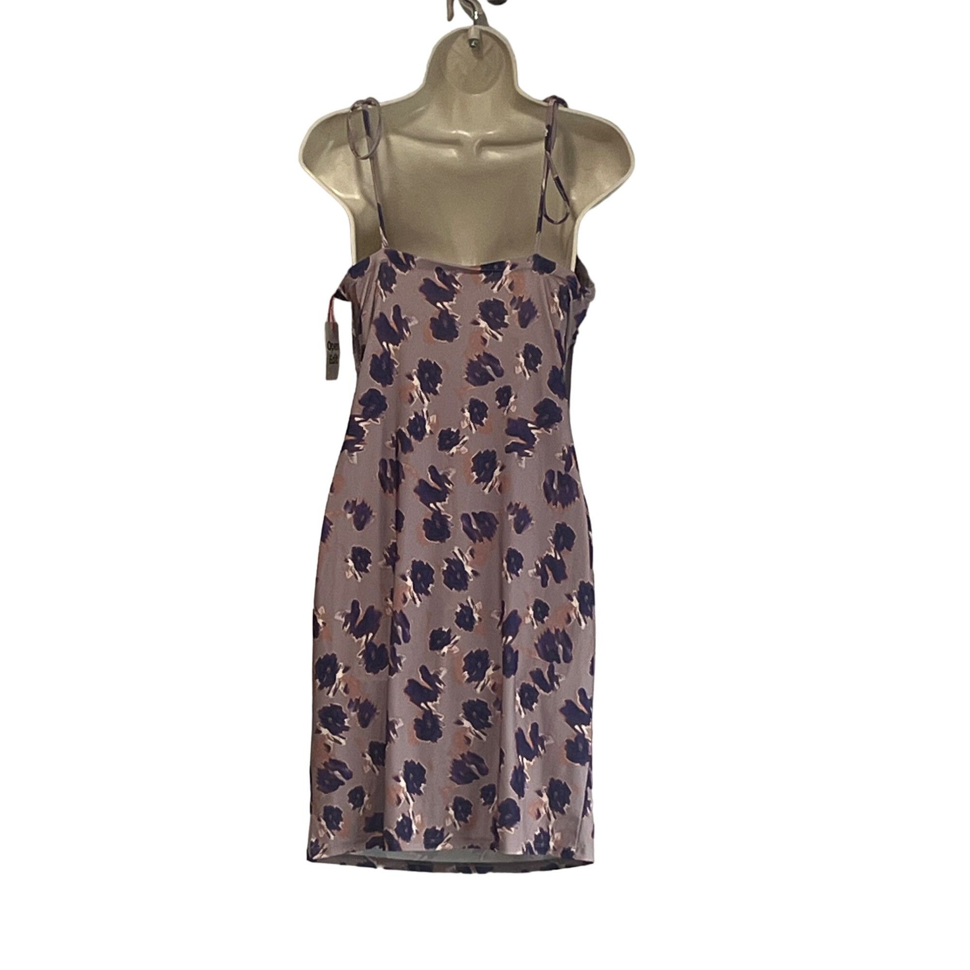Other Open Edit Tie Shoulder Minidress In Purple- Pink Ash Blur Fl Size L / US 10 / IT 46 - 11 Thumbnail