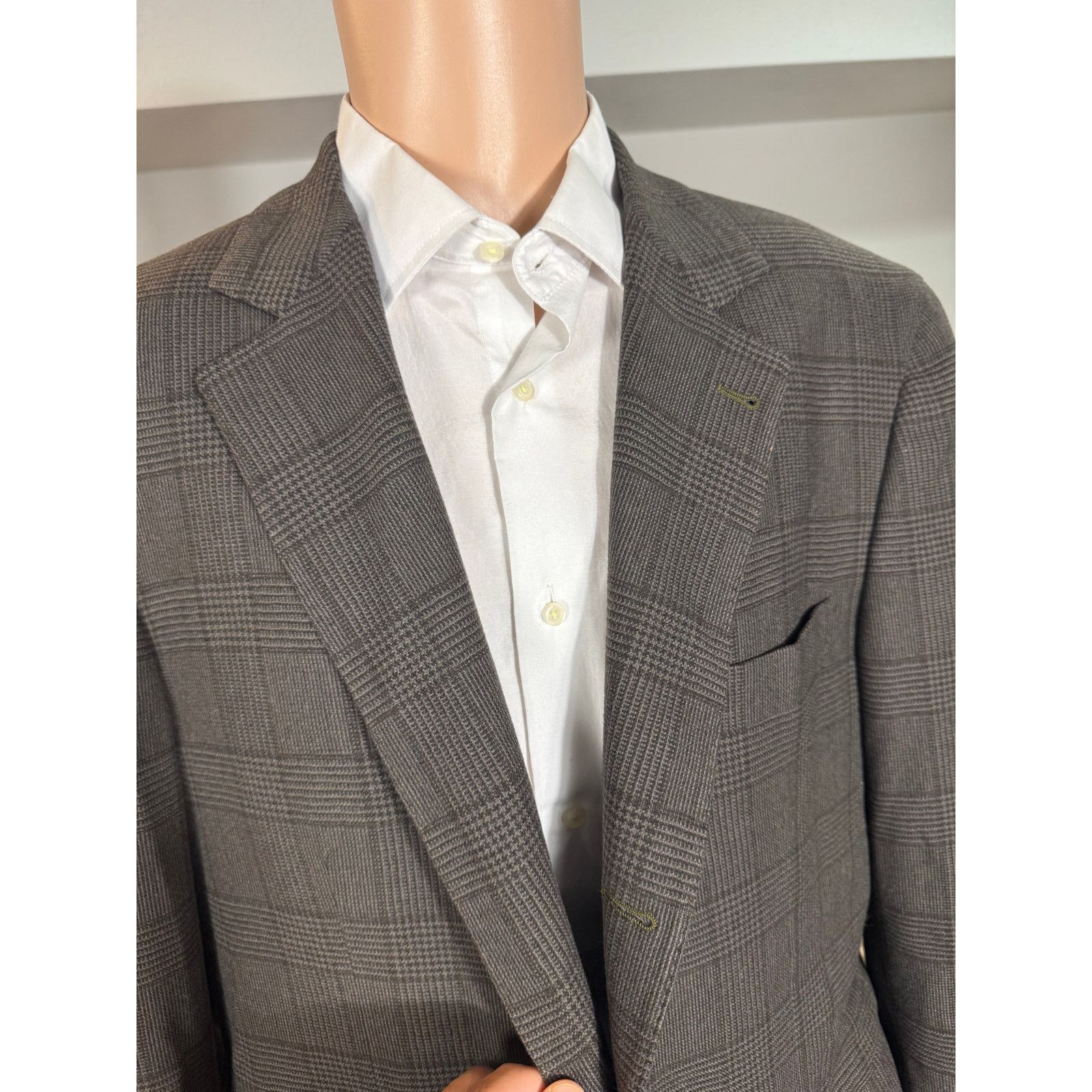 Brunello Cucinelli Brunello Cucinelli Houndstooth Deconstructed Blazer 56 46R Size 46R - 5 Thumbnail