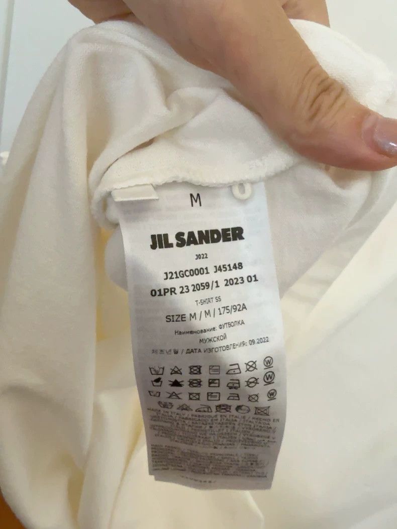 Jil Sander Jil Sander White logo short sleeved cotton T-shirt Size M / US 6-8 / IT 42-44 - 5 Thumbnail