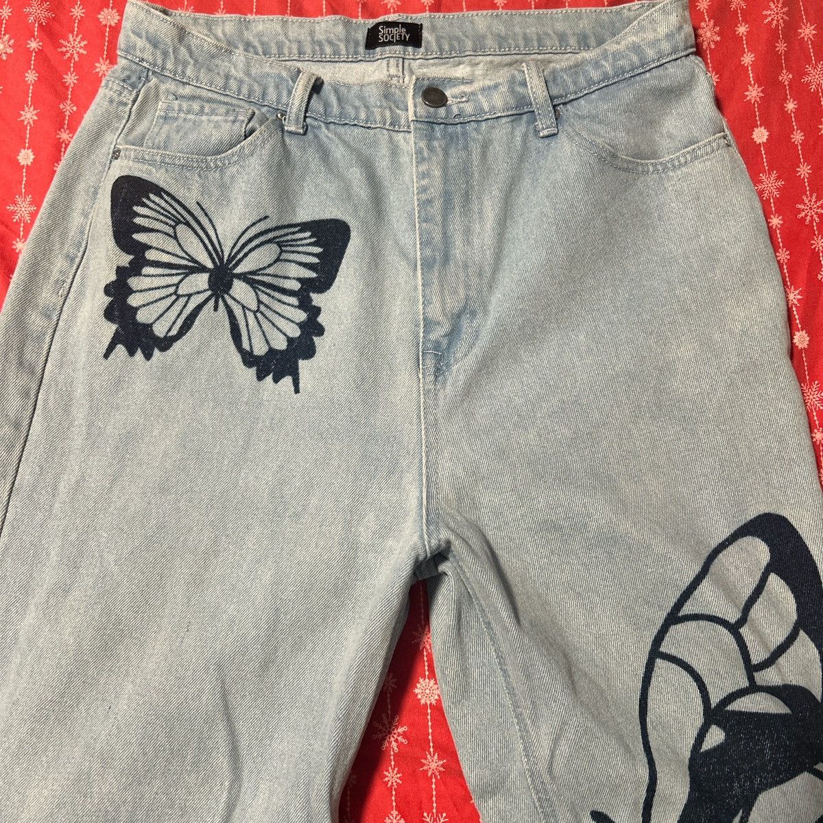 NO ID butterfly jeans Size US 29 - 1 Thumbnail