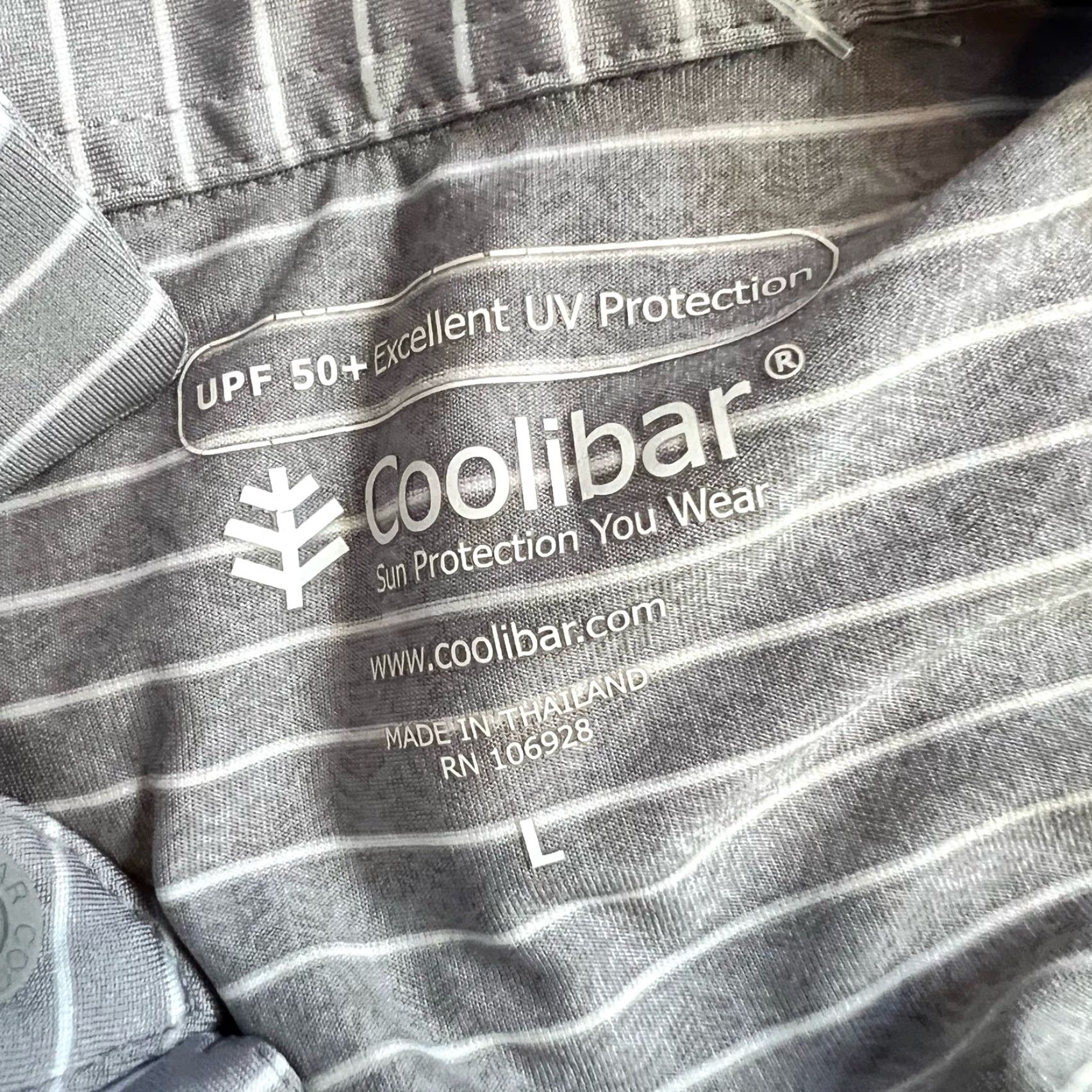 Vintage Coolibar Polo Shirt Mens Large Long Sleeve Golf Gray Performance} Size US L / EU 52-54 / 3 - 7 Thumbnail
