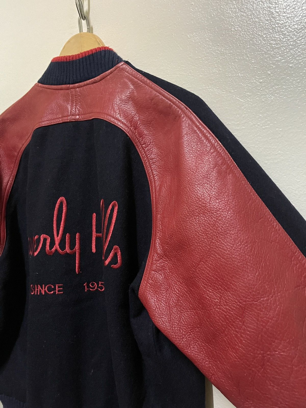 Vintage Beverly Hills Varsity Leather Jacket Size US M / EU 48-50 / 2 - 11 Thumbnail