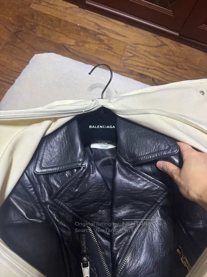 Balenciaga Balenciaga Leather Jacket Size XXS / US 00 / IT 34 - 1 Thumbnail