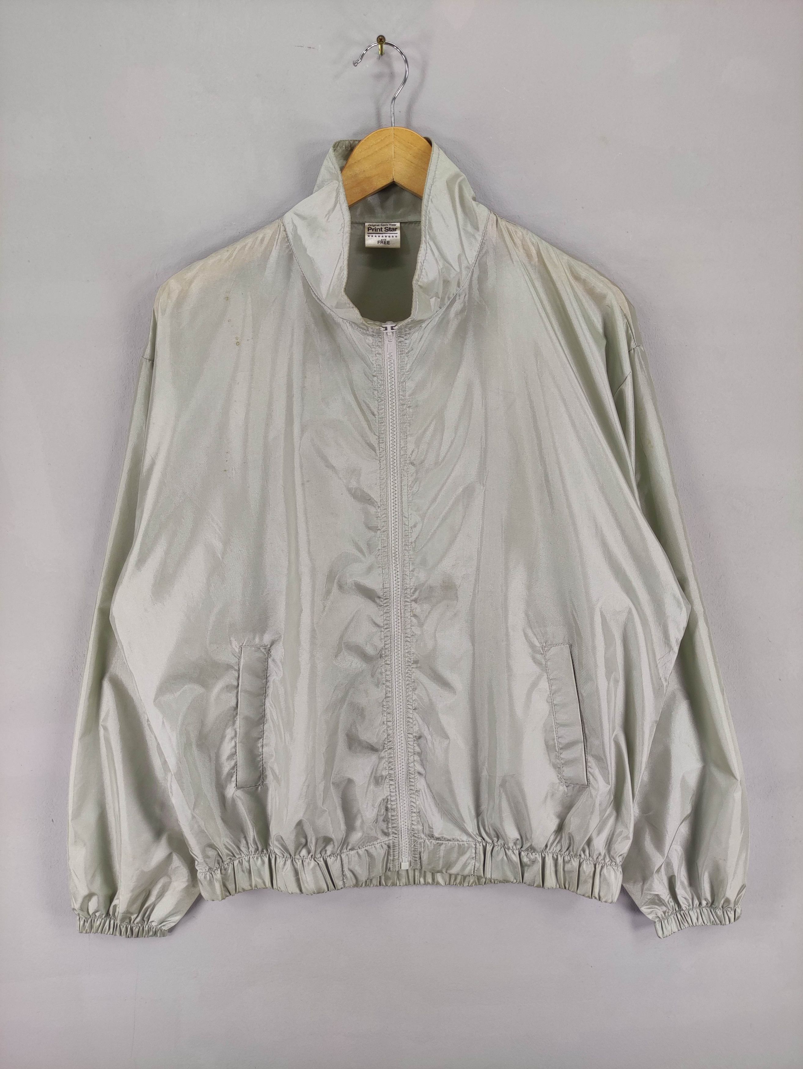 Japanese Brand Vintage Windbreaker Thin Rough Necks By Printstar Size US L / EU 52-54 / 3 - 2 Thumbnail