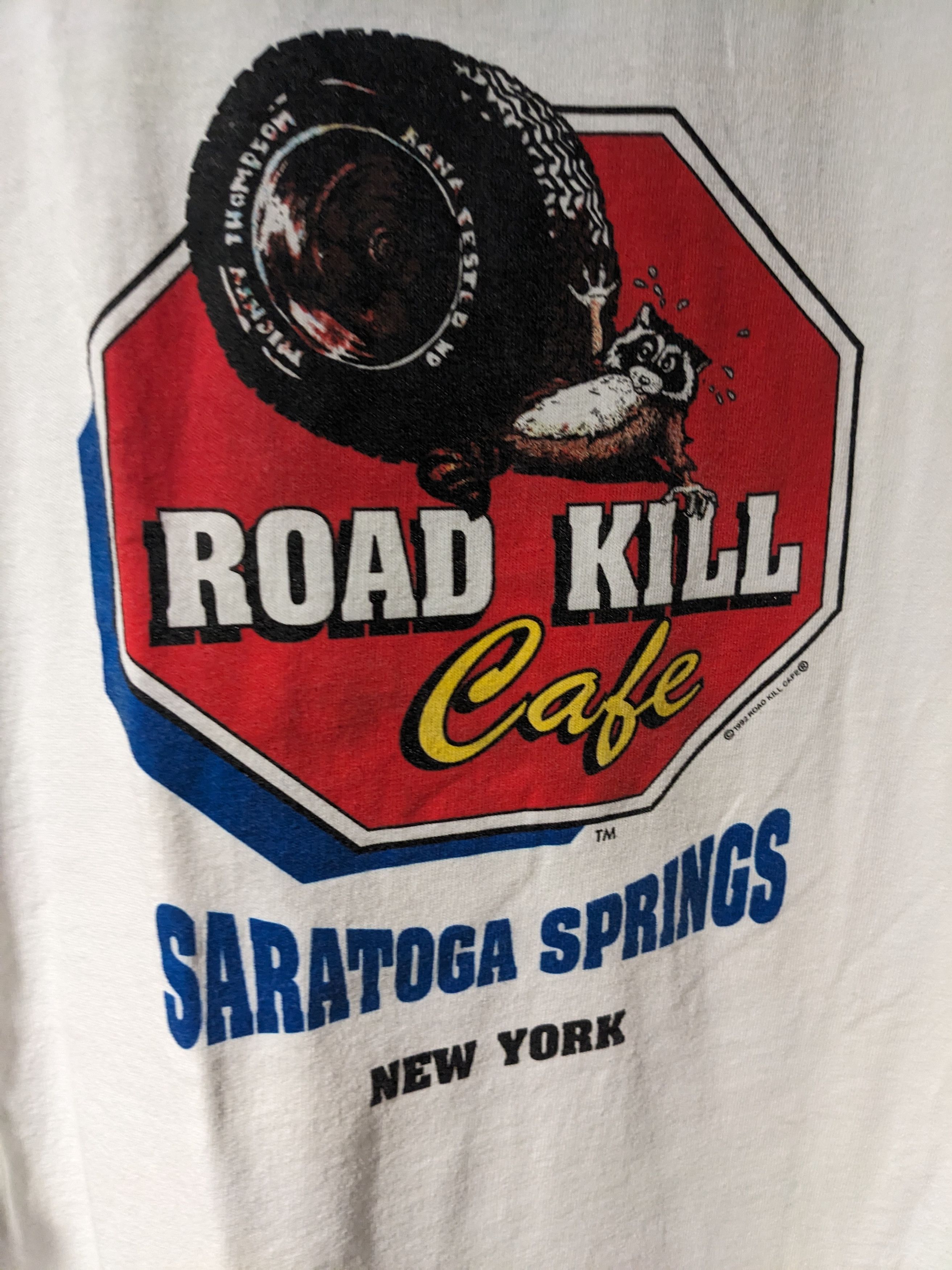 Vintage Vintage 1992 Road Kill Cafe Raccoon Animal XX-Large T-Shirt Size US XXL / EU 58 / 5 - 2 Thumbnail