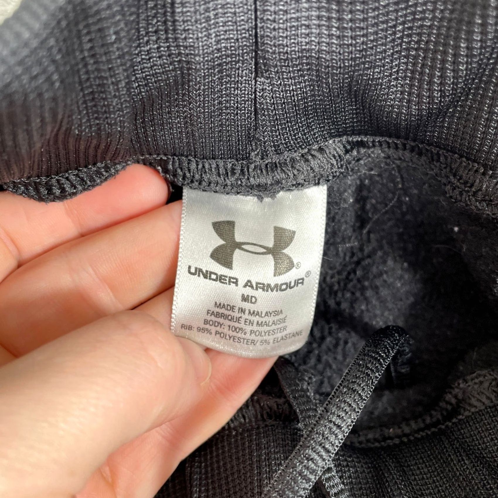 Under Armour VINTAGE Under Armour Sweatpants Womens M Black Fleece Joggers Activewear Gym Size 42" / US 20 - 4 Thumbnail