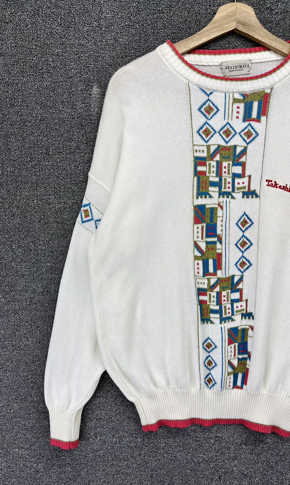 Japanese Brand Vintage Takashimaya Navajo Cable Knit Sweater Size US M / EU 48-50 / 2 - 5 Thumbnail