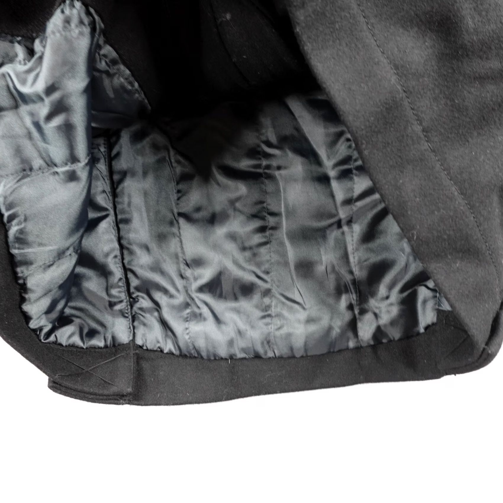 Gap VINTAGE Gap Jacket Mens Small Black Wool Blend Car Coat Quilted Zip Button Up Overcoat Negro Size US S / EU 44-46 / 1 - 4 Thumbnail