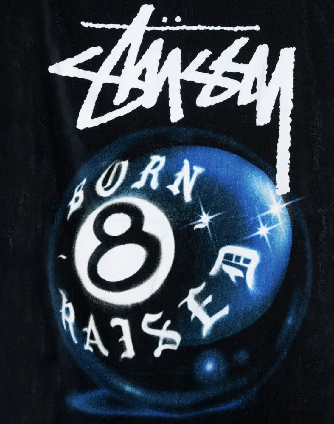 Stussy Stussy Born X Raised 8 Ball Black Beach Towel | Grailed