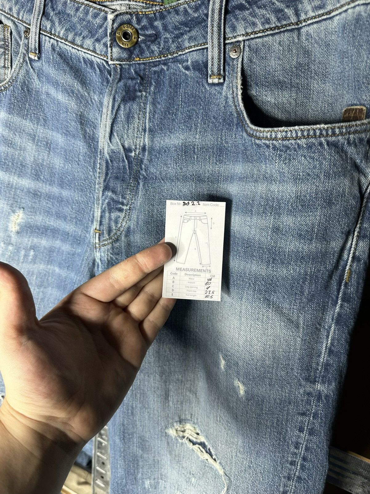 G-Star G-Star Raw Restored Denim Jeans Distressed Mens W34 L34 Size US 34 / EU 50 - 11 Thumbnail