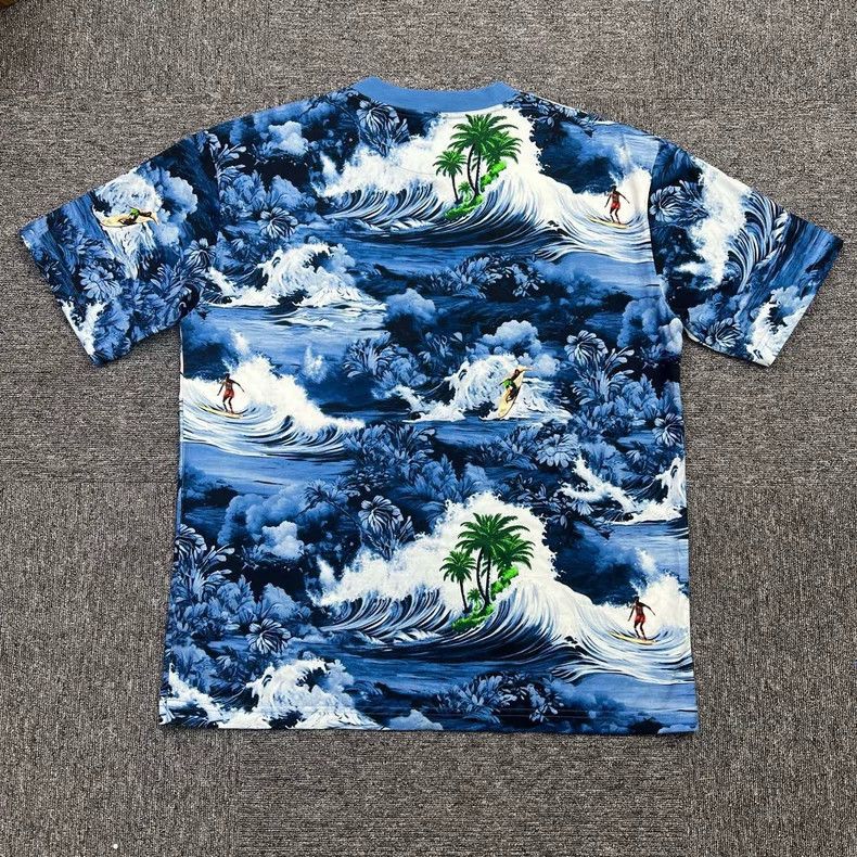 Louis Vuitton Louis Vuitton Blue wave print short sleeves Size US XXL / EU 58 / 5 - 3 Thumbnail