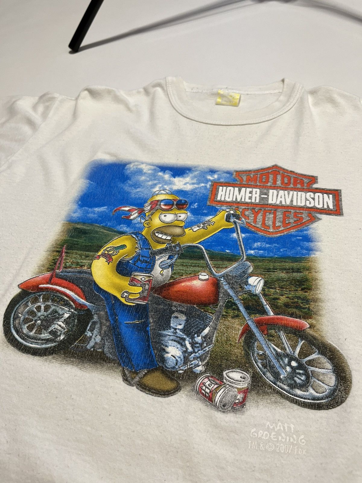 Harley Davidson Vintage 90’s The Simpsons x Harley Davidson boxy fit tee Size US L / EU 52-54 / 3 - 4 Thumbnail