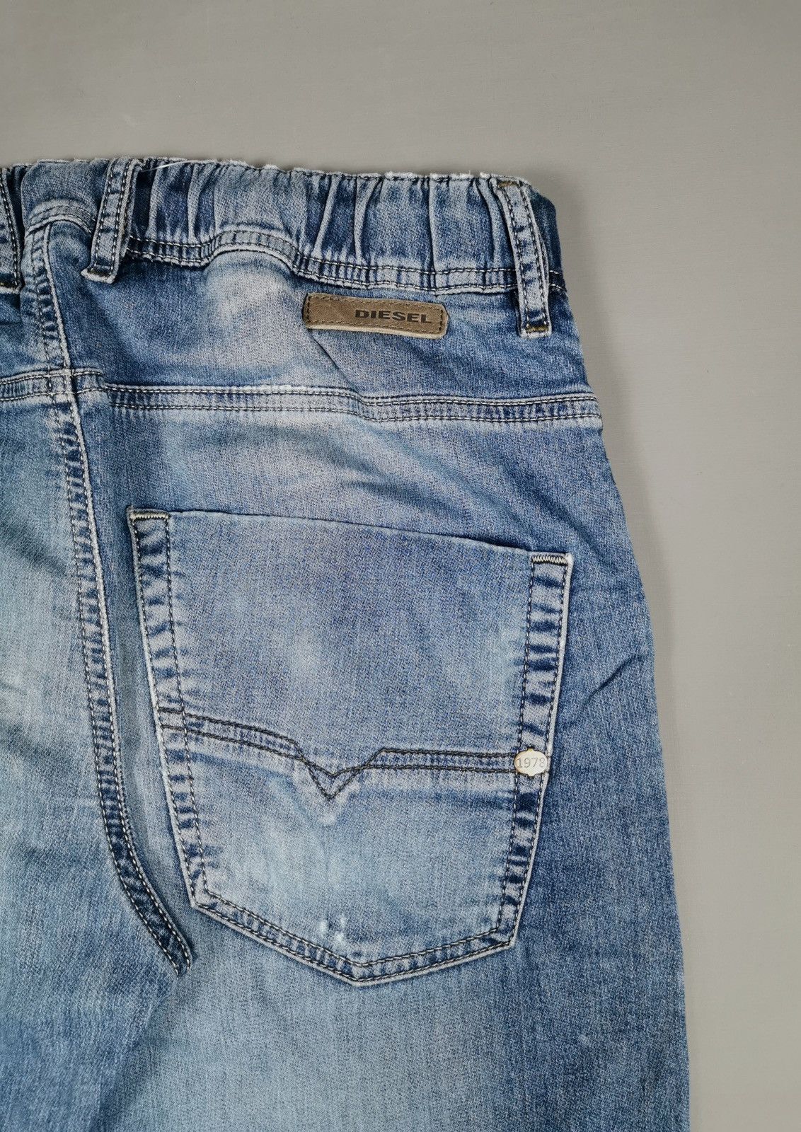 Diesel Distressed Patch Diesel Krooley-Ne Denim Sweat Pants Size US 36 / EU 52 - 6 Thumbnail