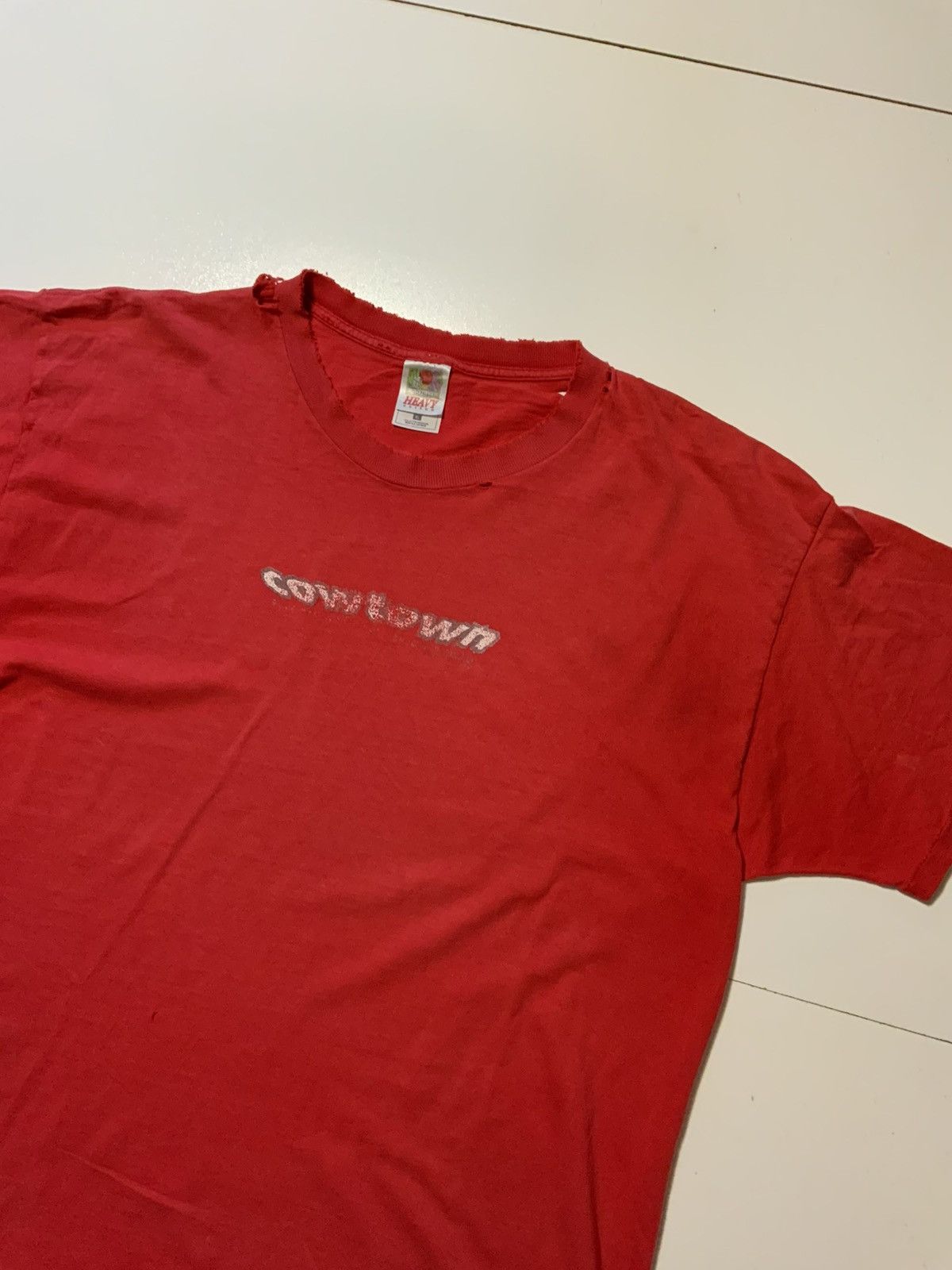 Vintage Cowtown Skateboards Skate Red Graphic S/S Distressed T-Shirt Size US XL / EU 56 / 4 - 4 Thumbnail