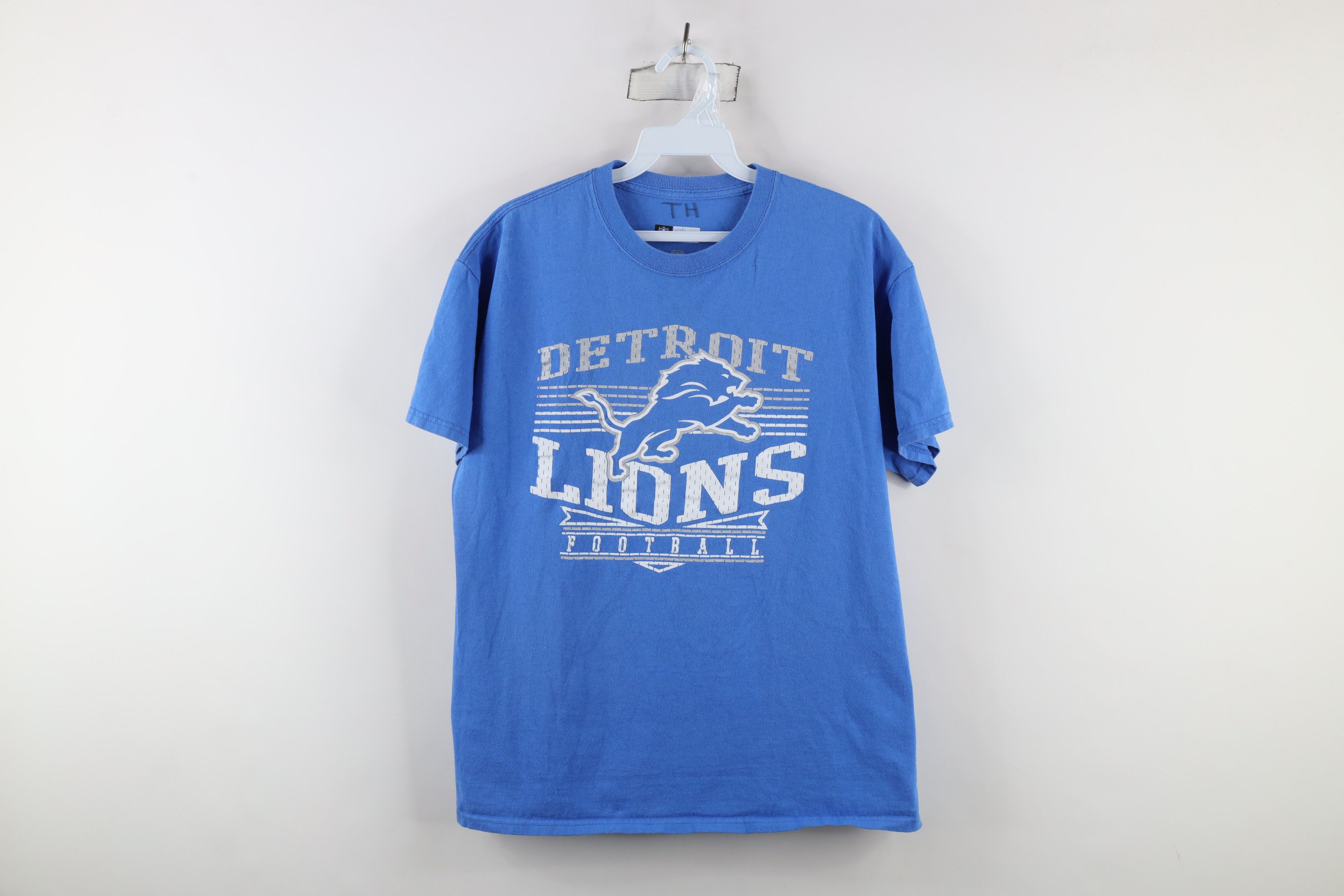 Vintage Vintage NFL Spell Out Detroit Lions Football T-Shirt Blue Size US M / EU 48-50 / 2 - 1 Thumbnail