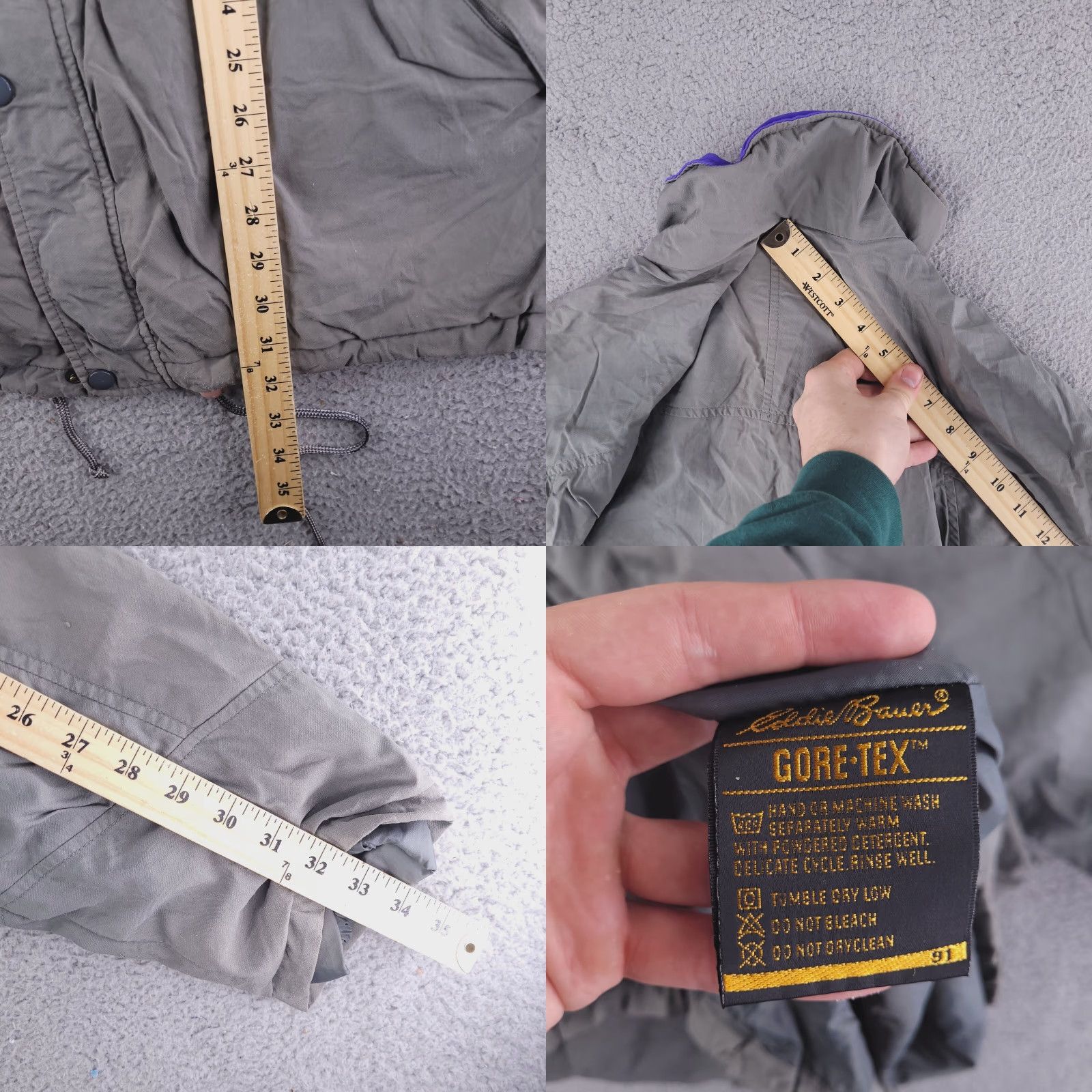 Eddie Bauer VINTAGE Eddie Bauer Jacket Mens L Gray Retro Gore Nylon Overcoat 90s Mens Size US L / EU 52-54 / 3 - 8 Thumbnail