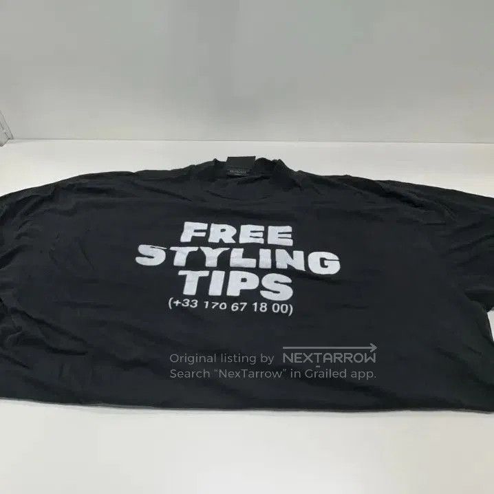 Balenciaga Black Graphic Short Sleeve T.
