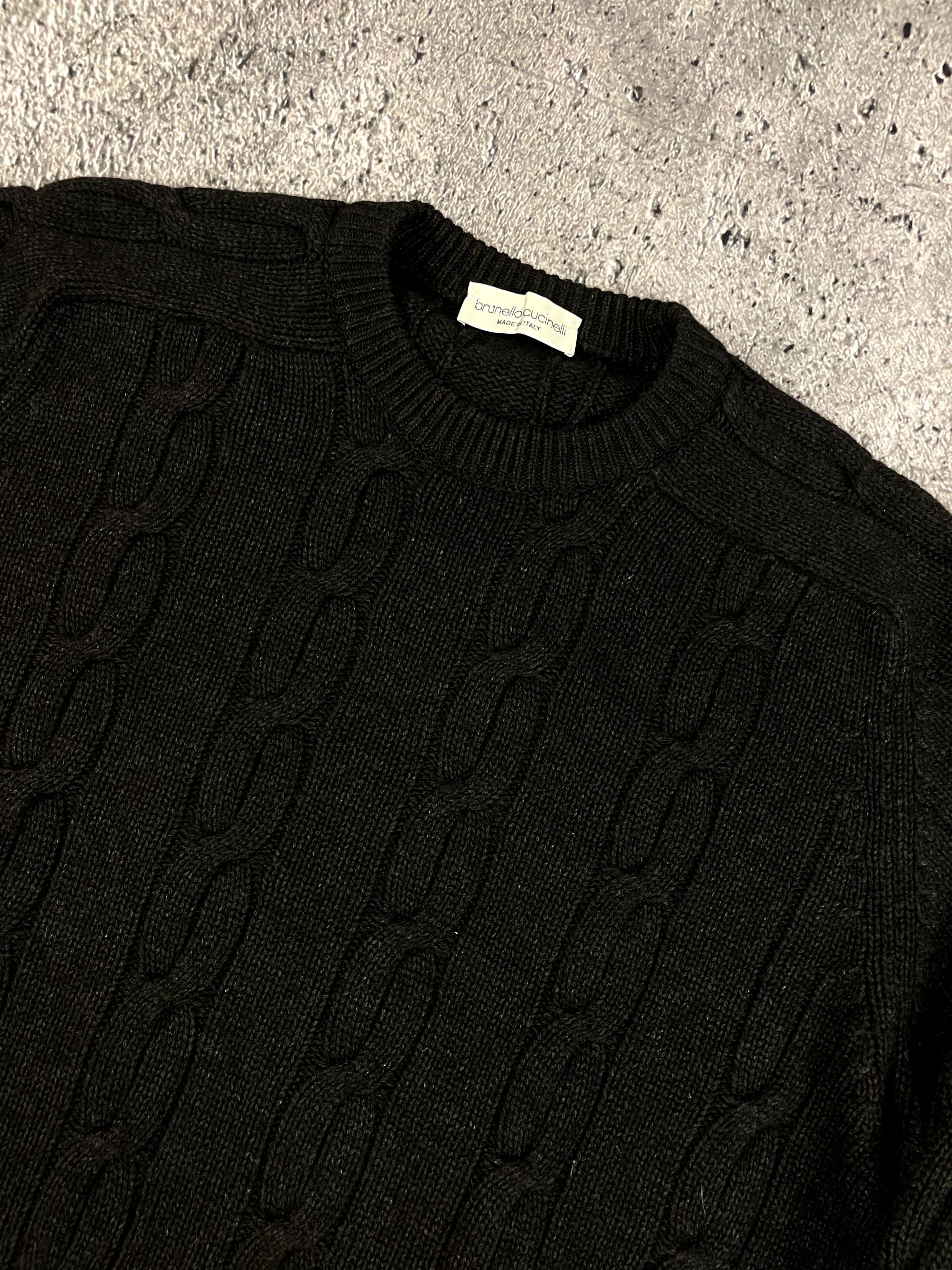 Brunello Cucinelli Vintage Brunello Cucinelli merino wool cable knit sweater Size US L / EU 52-54 / 3 - 3 Thumbnail