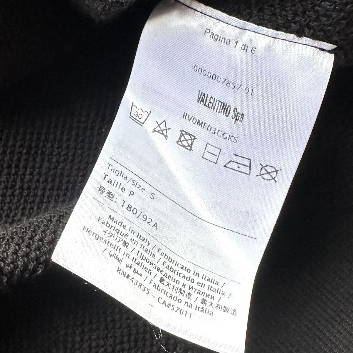 Valentino Valentino Men’s Crew Neck Sweatshirt Spell Out AOP Size US S / EU 44-46 / 1 - 3 Thumbnail