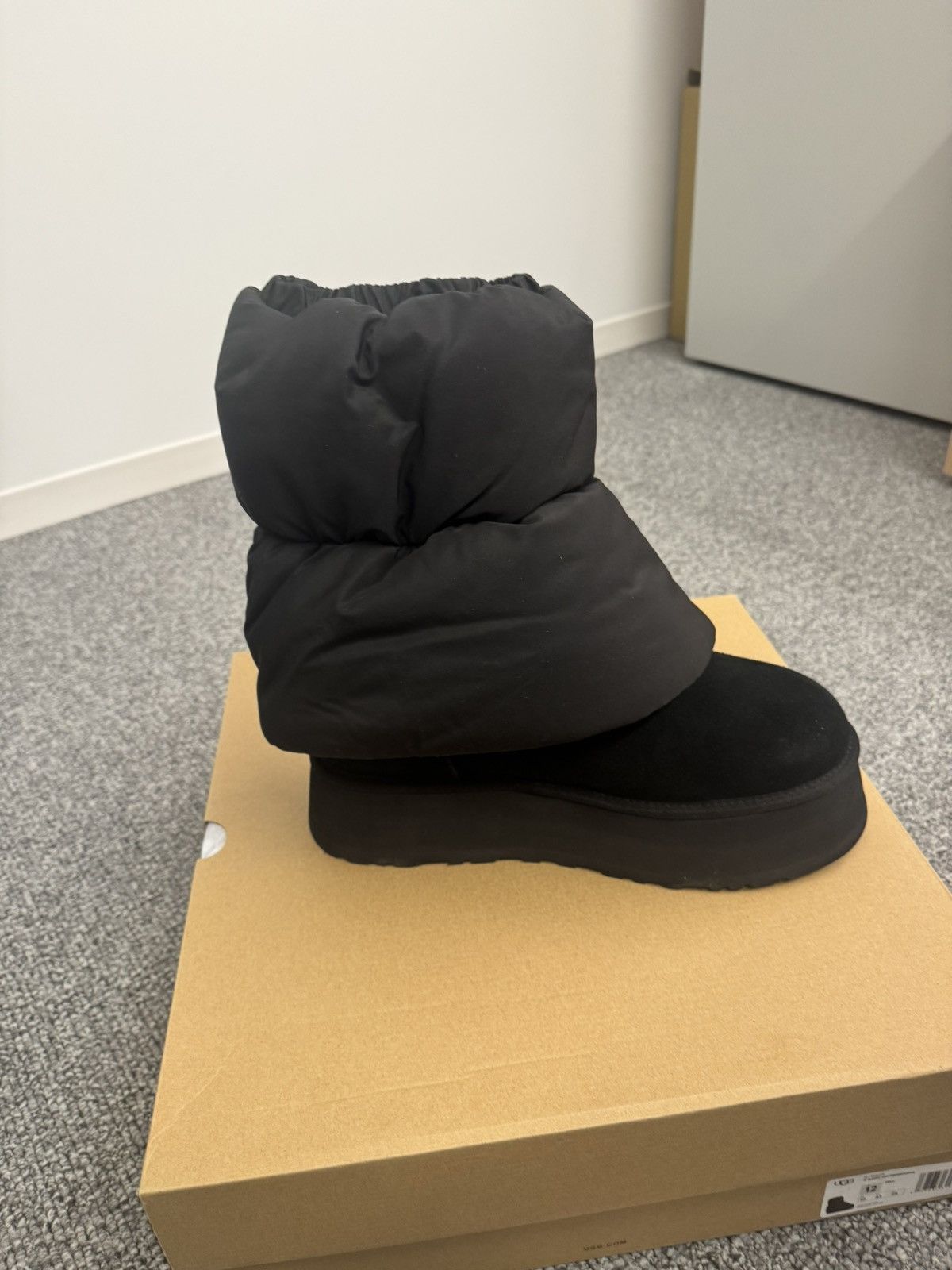 Ugg UGG Classic Mini Dipper Puffer Boot Black (Women's) Size US 12 / IT 42 - 1 Thumbnail