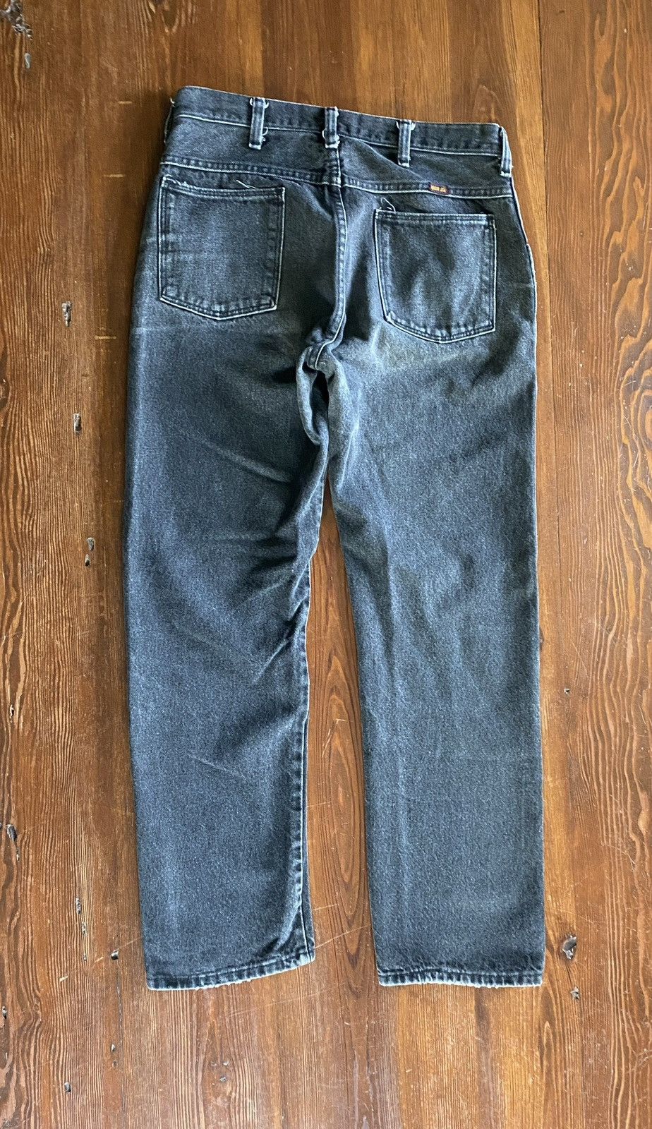 Rustler Vintage 90’s Rustler Faded Black Denim Jeans 31x29 Size US 31 - 12 Thumbnail