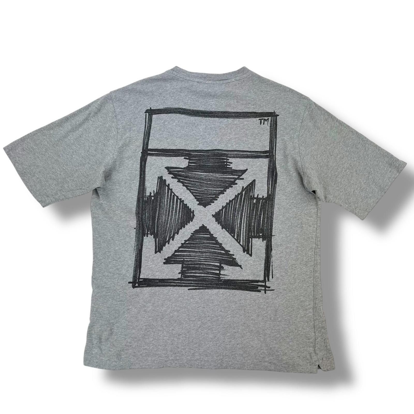Off-White Off-White Negative Mark Arrows Grey T Shirt Size US M / EU 48-50 / 2 - 2 Thumbnail