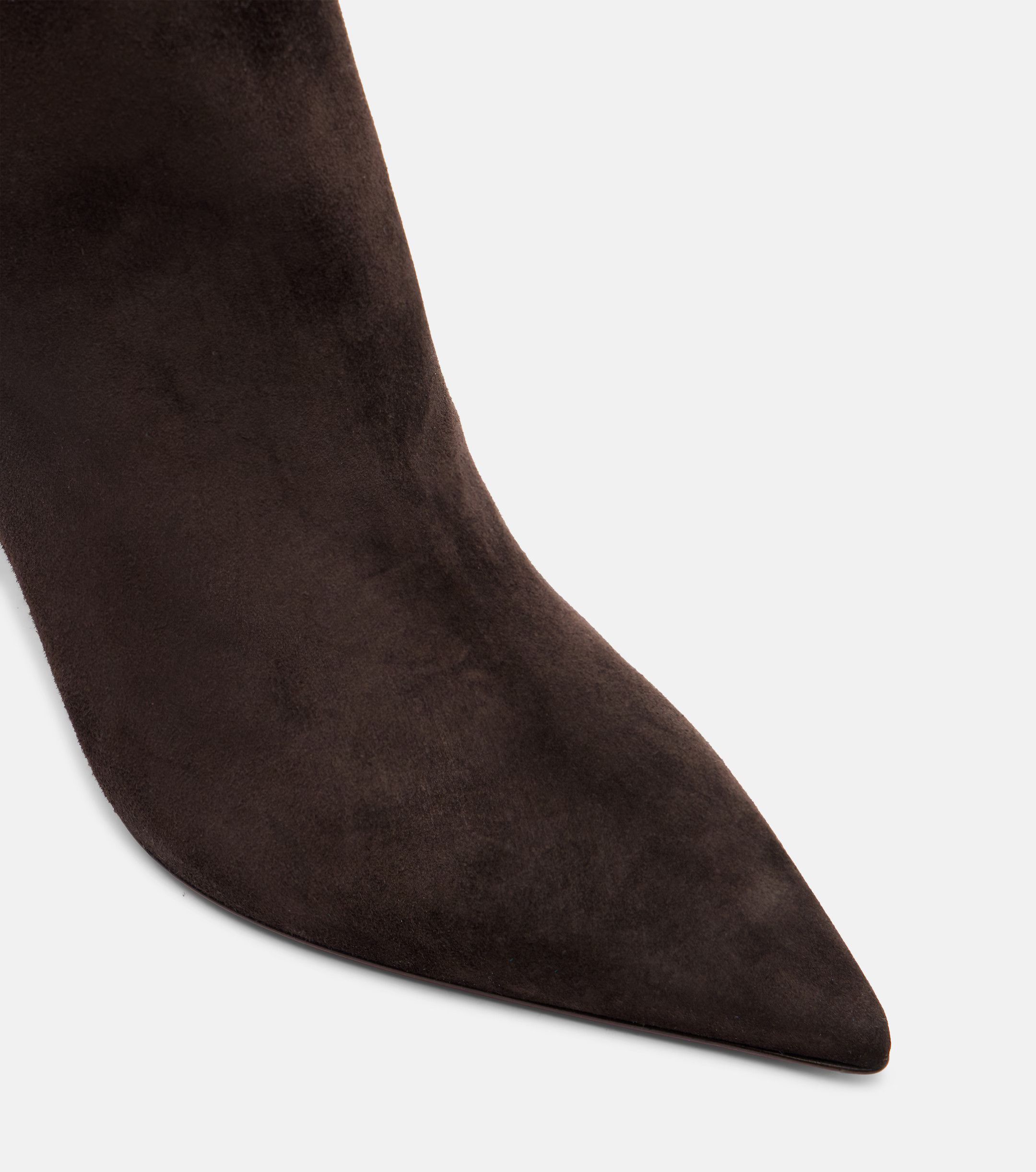 Vibella Booty 85 Cafe Brown Suede Pointed Heel Bootie 39
