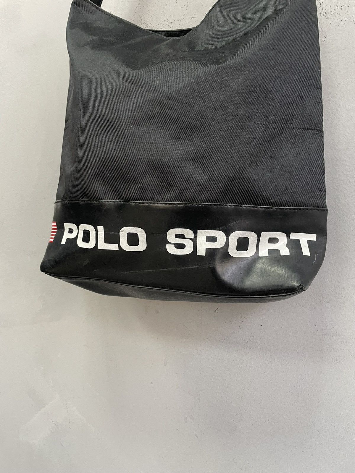 Polo Ralph Lauren Polo black leather belt classic messenger vintage style Size ONE SIZE - 11 Thumbnail
