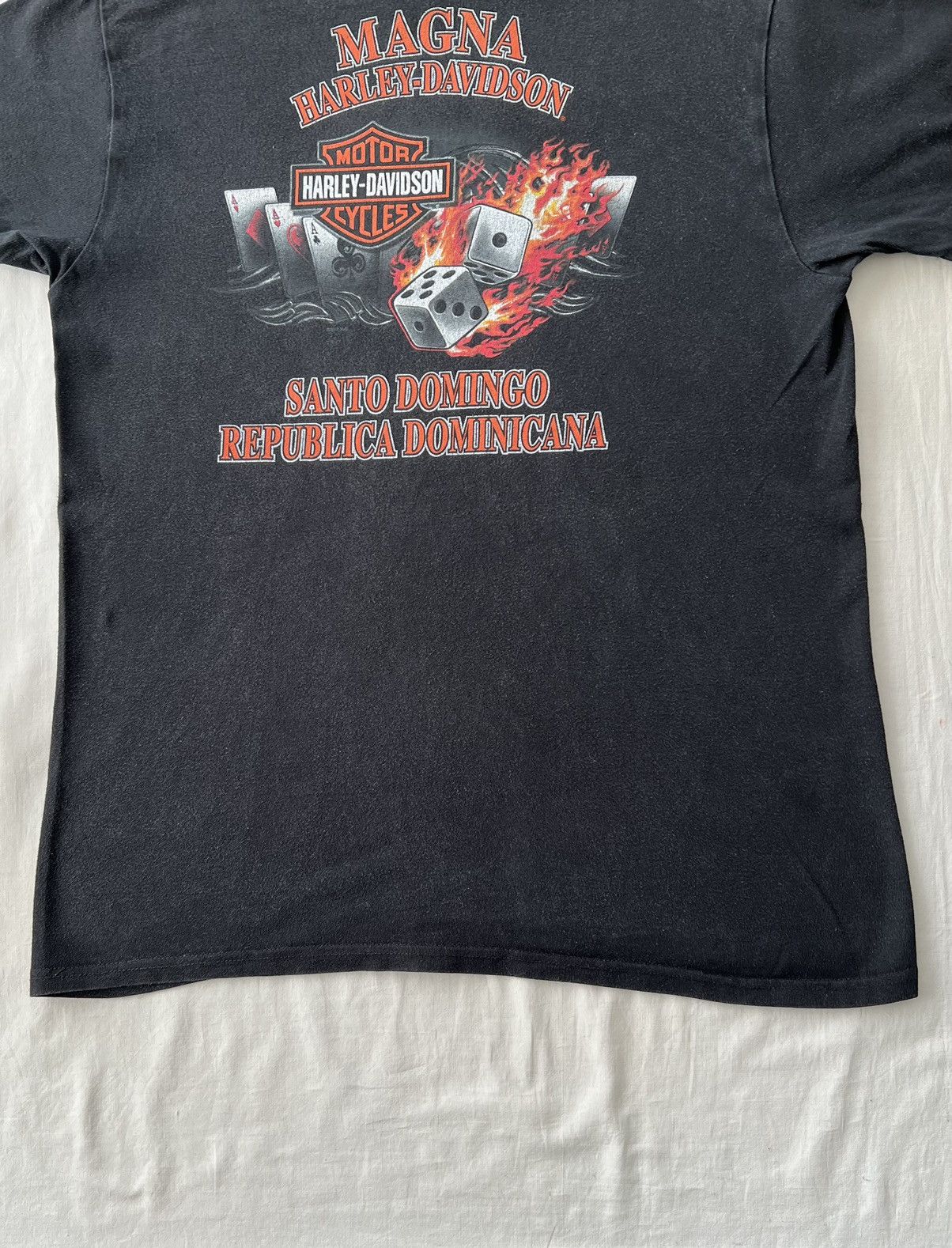Harley Davidson Vintage 2013 Harley Davidson Eagle Fire Flame Black T-shirt Size US L / EU 52-54 / 3 - 17 Thumbnail