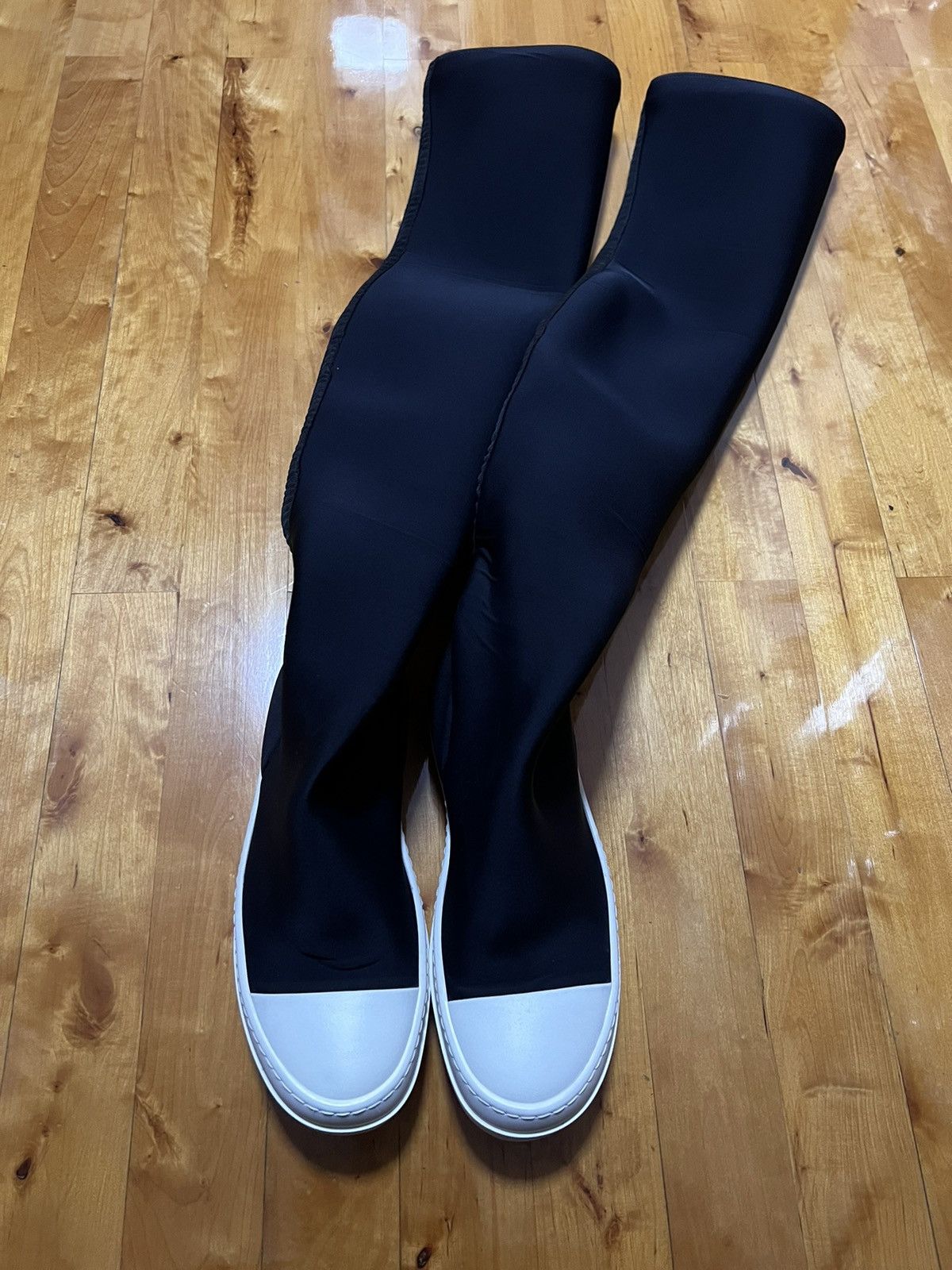 Rick Owens Drkshdw Rick owens drkshdw ramones thigh high sock sz 36.5 Size US 6.5 / IT 36.5 - 1 Thumbnail