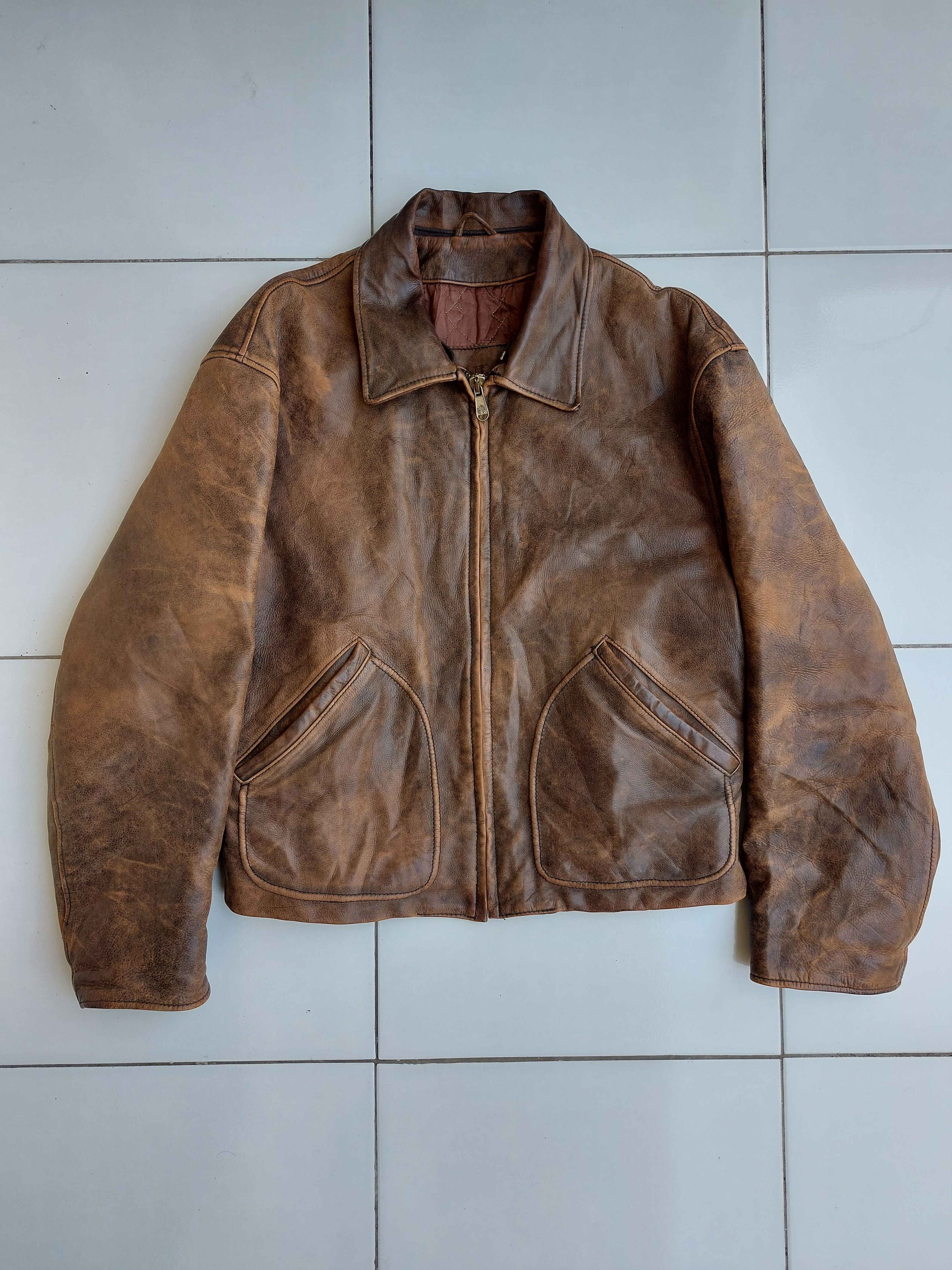 Vintage CONRAD VINTAGE HIGHWAYMAN CLASSIC LEATHER JACKET Size US L / EU 52-54 / 3 - 1 Thumbnail