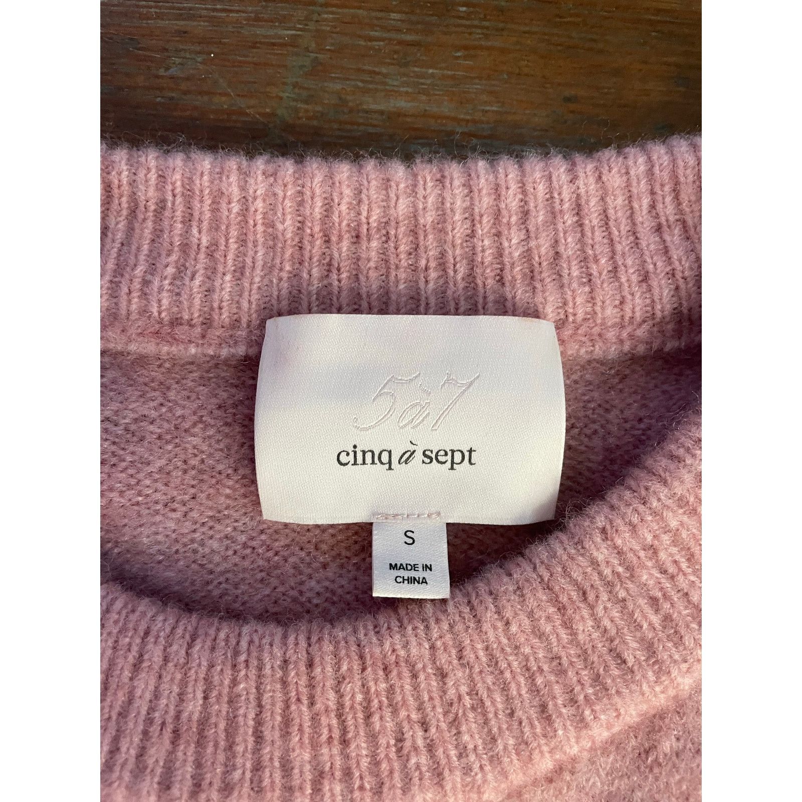 Cinq a Sept Cinq à Sept Pink Feather Trim Wool Blend Sweater Size Small Size S / US 4 / IT 40 - 5 Thumbnail